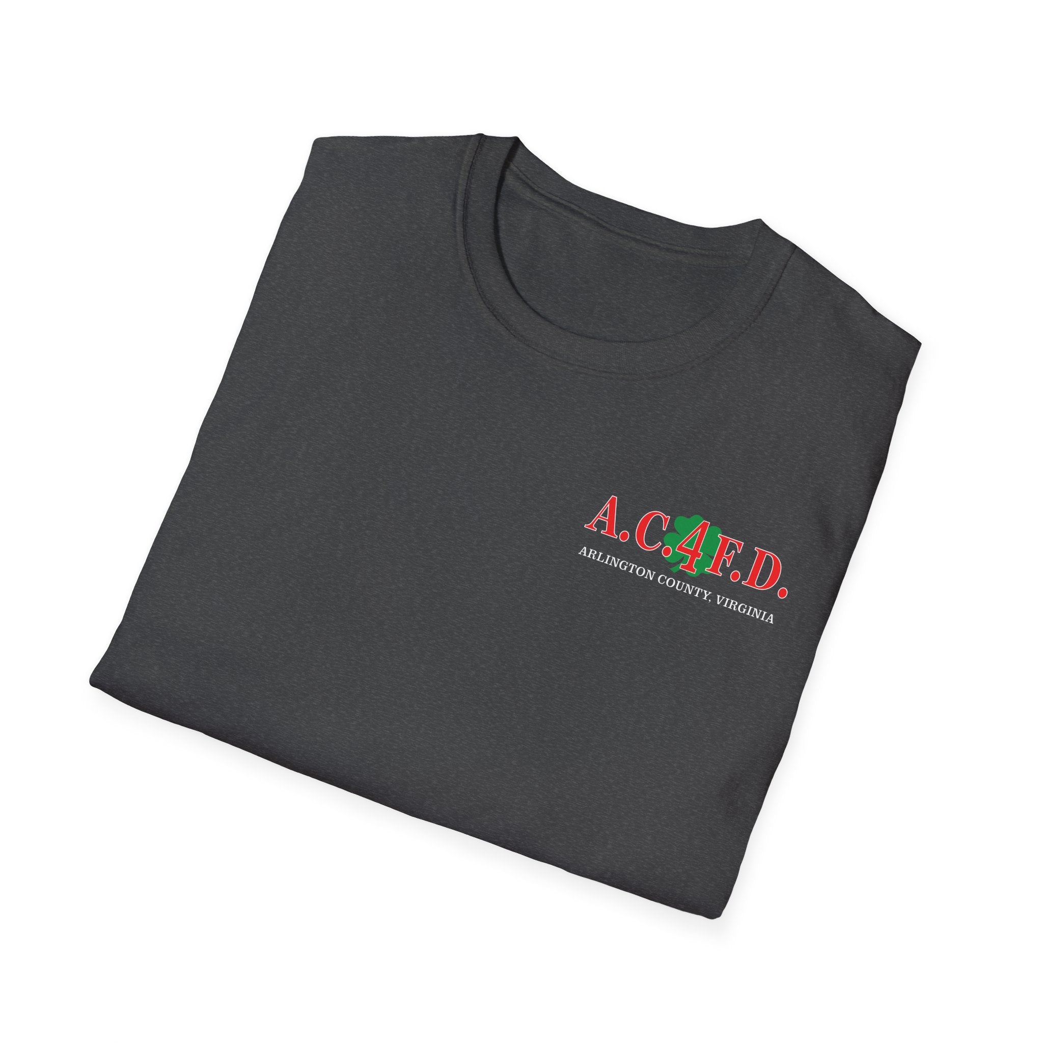 Station 4  acfd clover front/RatPack back - Gildan Soft Cotton Softstyle T-Shirt