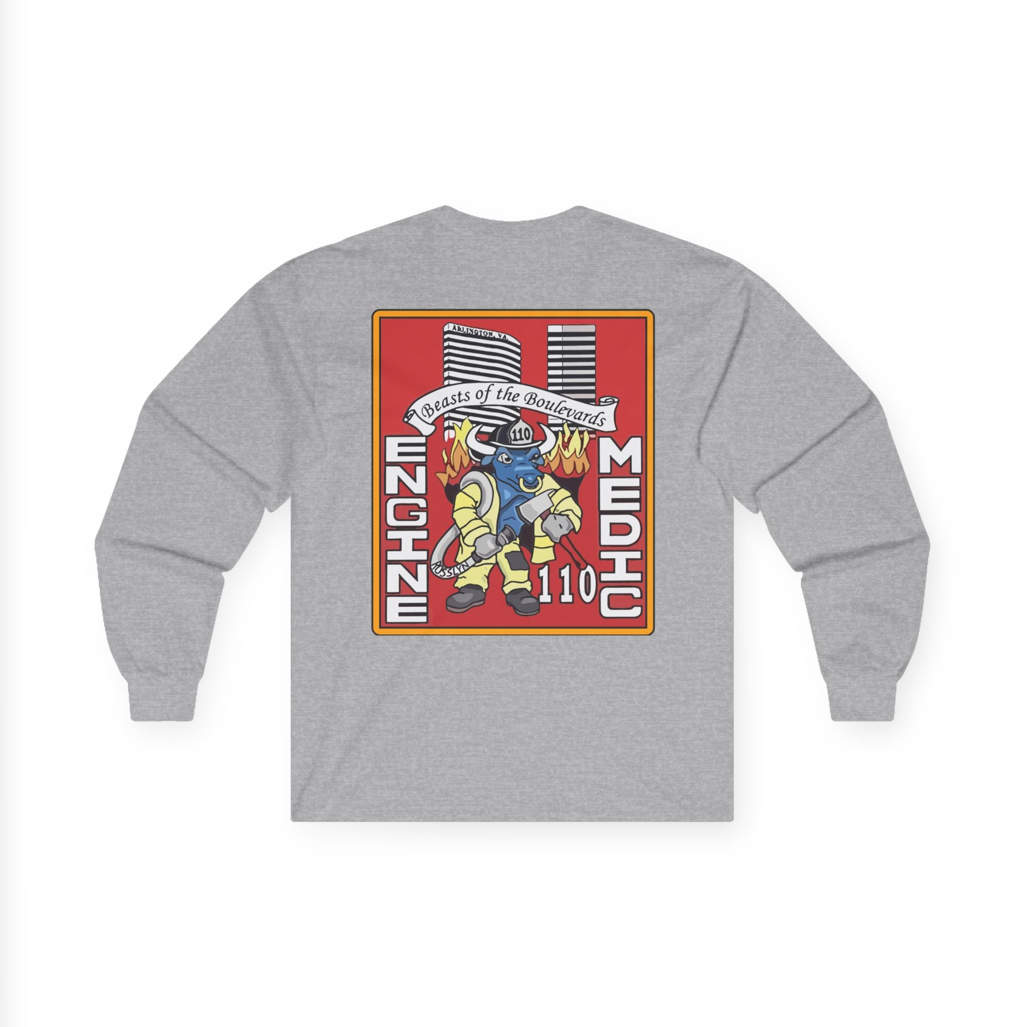 Arlington Station 10 Beast of Blvd (version 2) - Unisex Ultra Cotton Gildan Long Sleeve Tee