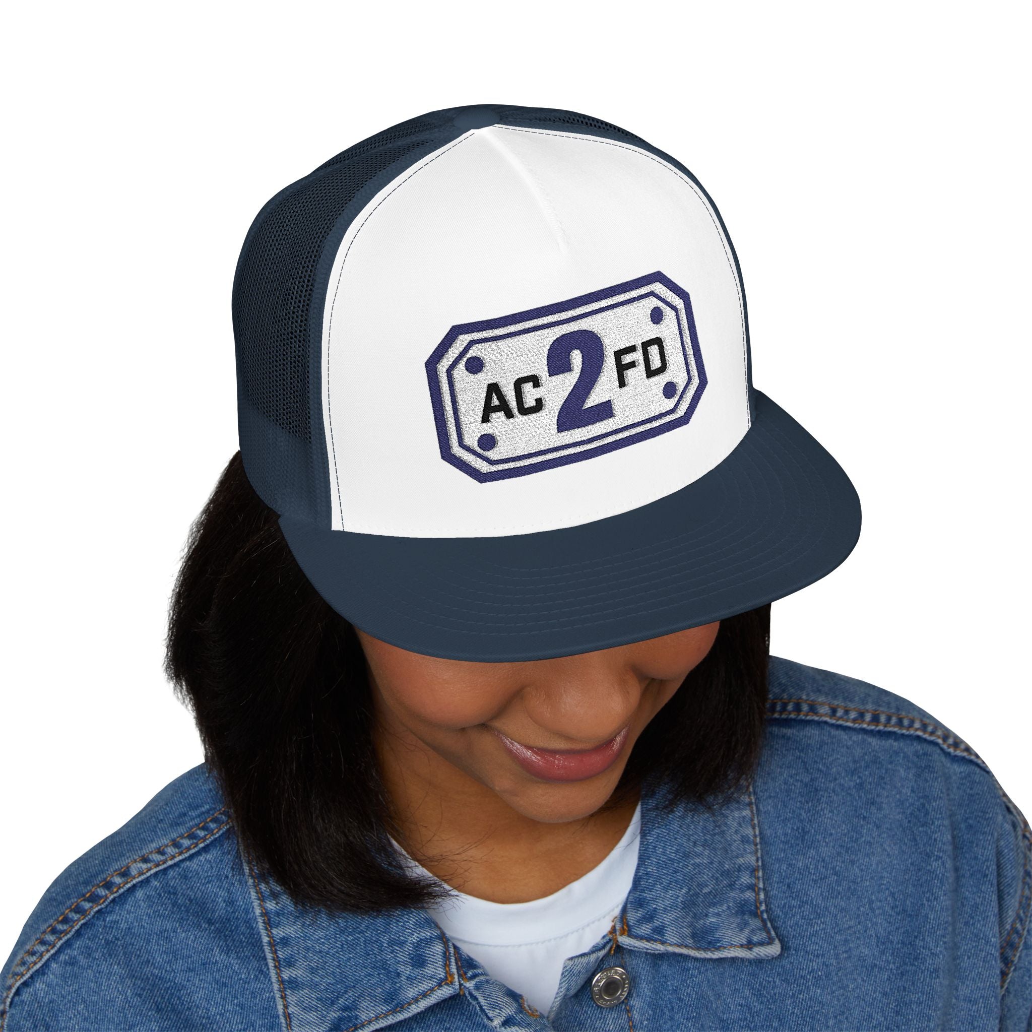 Arlington Rescue 2 (requested different style hat) - 5 Panel Trucker Cap (Embroidery)