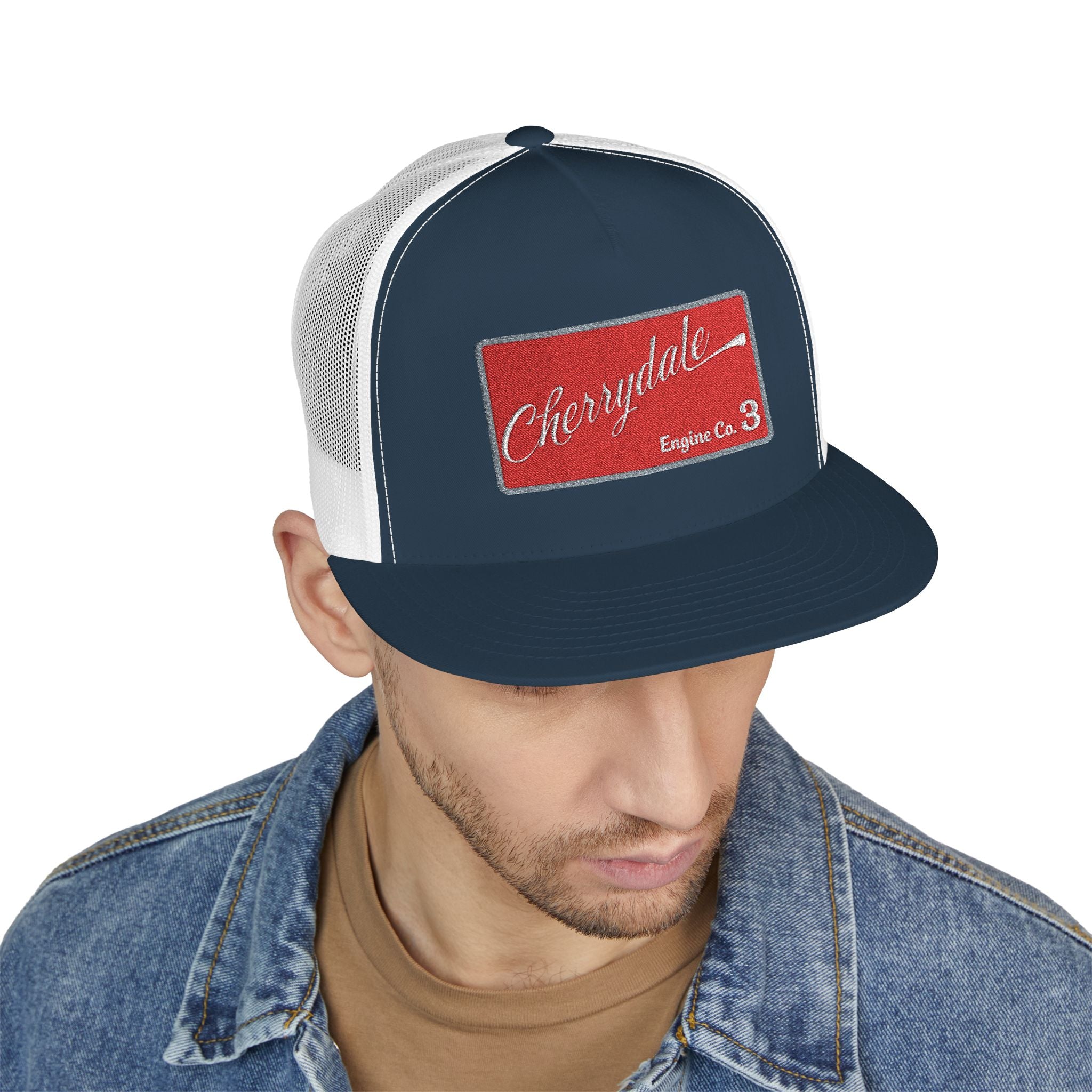 Arlington Cherrydale Engine 3 (requested different style hat) - 5 Panel Trucker Cap (Embroidery)