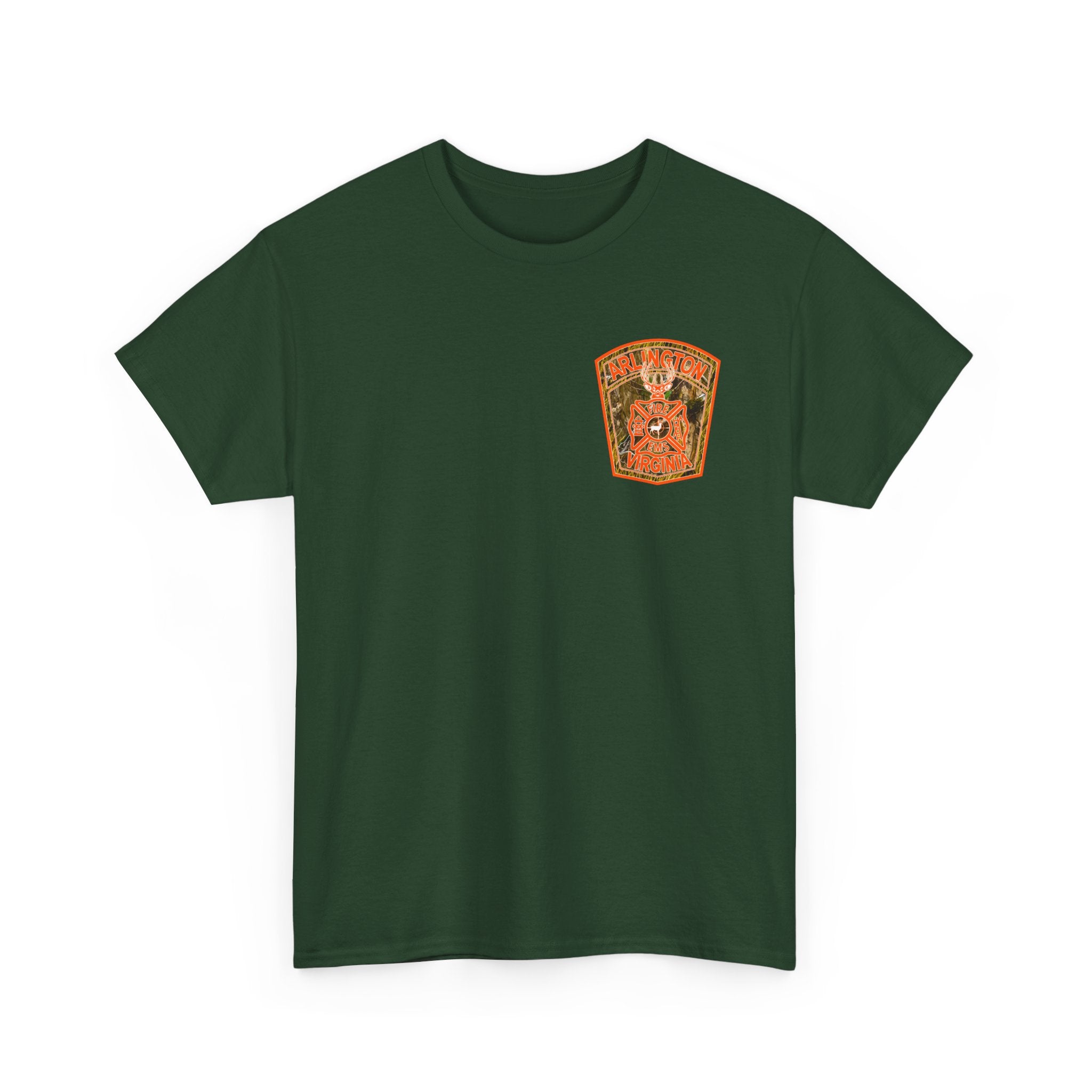 Heavy Cotton Unisex Tee - Arlington Camo Deer Hunter