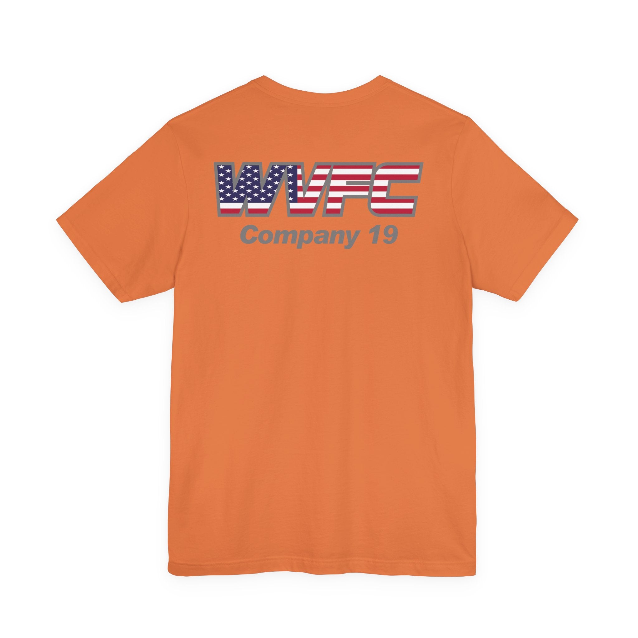 WVFC Goat Logo 2 Version 2 US Flag Gray - Unisex Jersey Short Sleeve Tee