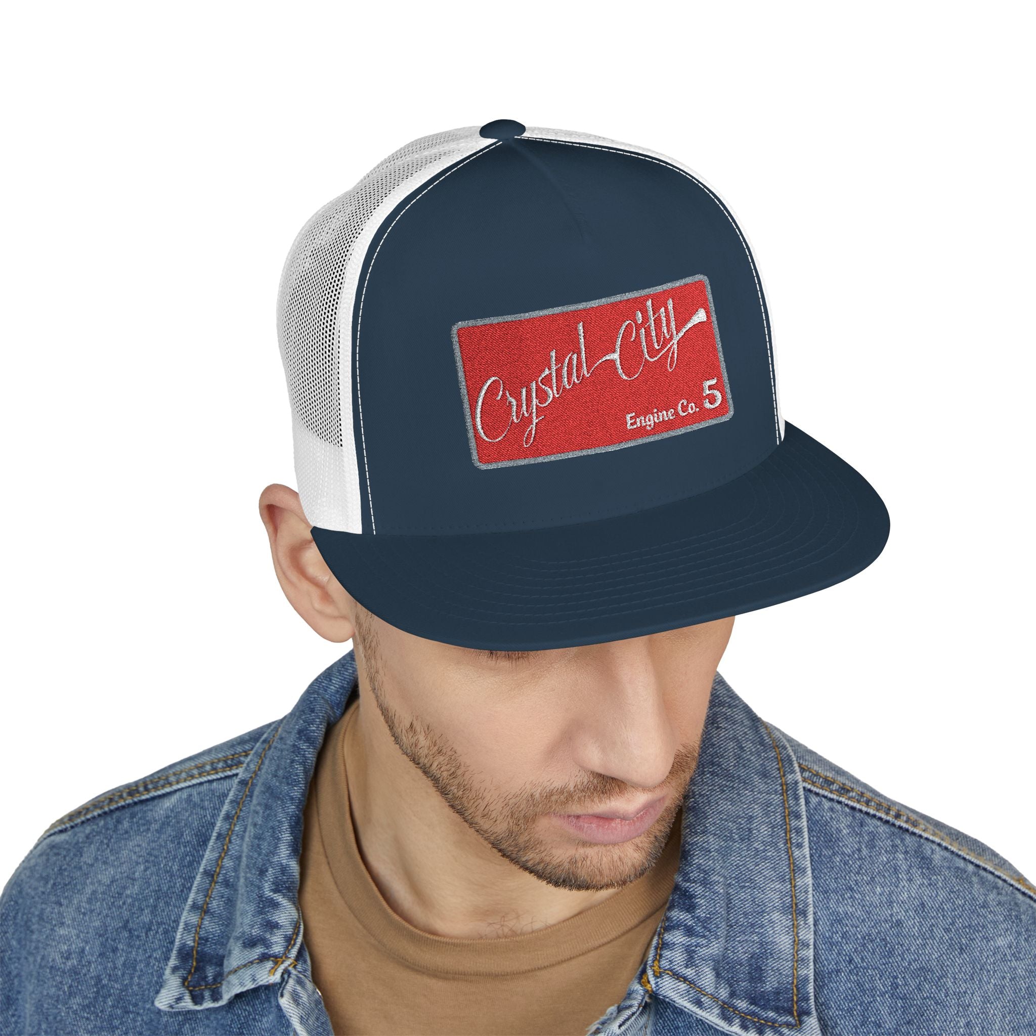 Arlington Crystal City Engine 5  - 5 Panel Trucker Cap (Embroidery)