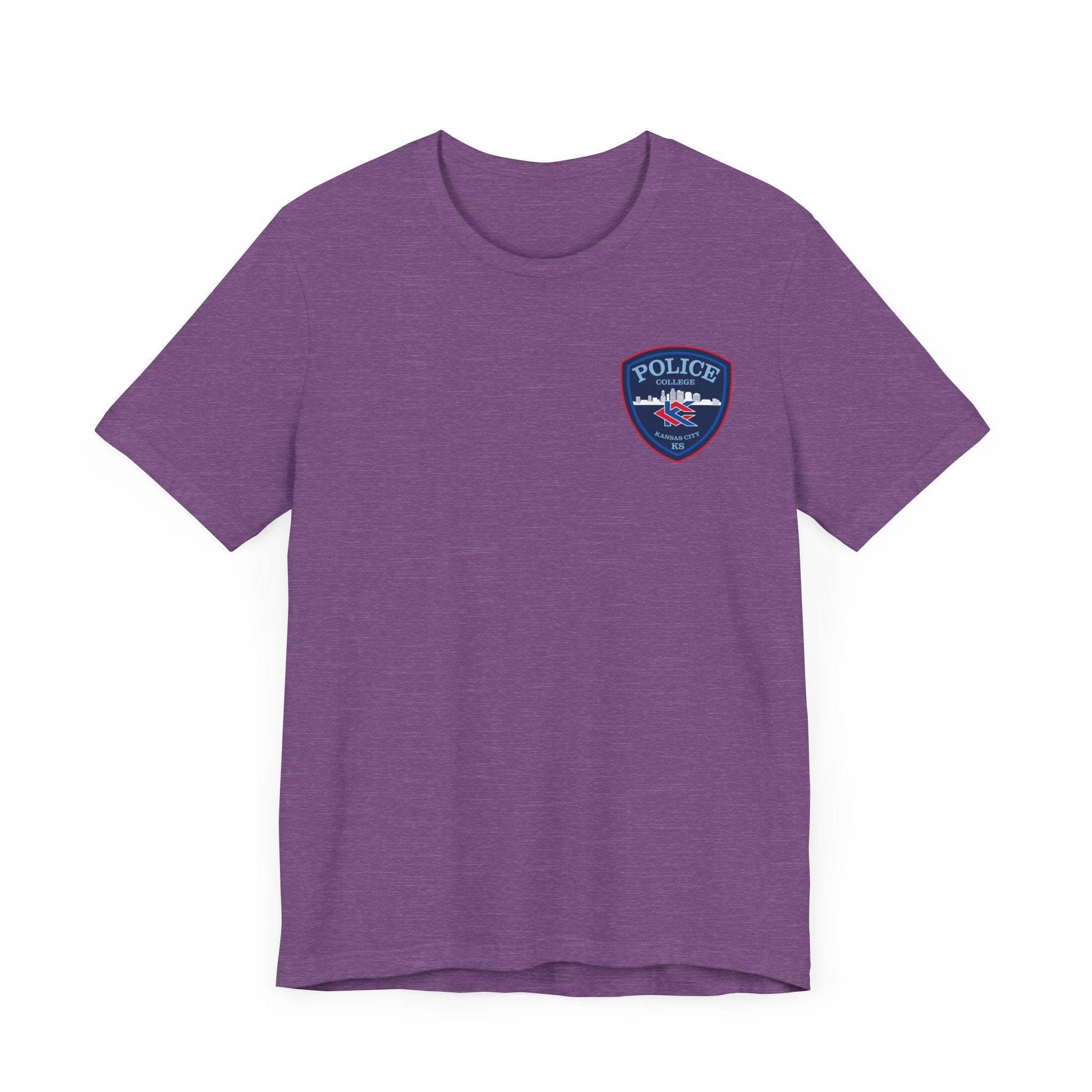 KCKCC Police Patch Color Blue Back - Unisex Jersey Short Sleeve Tee