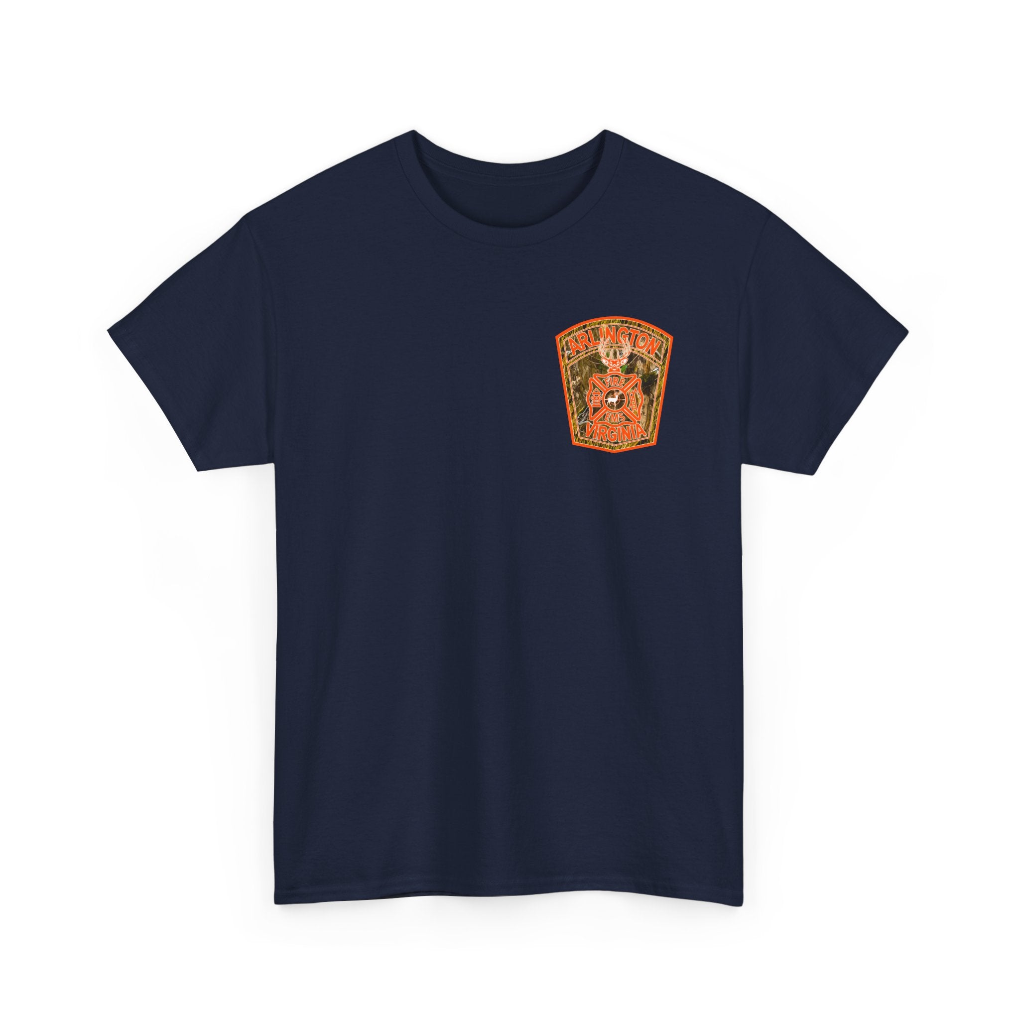 Heavy Cotton Unisex Tee - Arlington Camo Deer Hunter