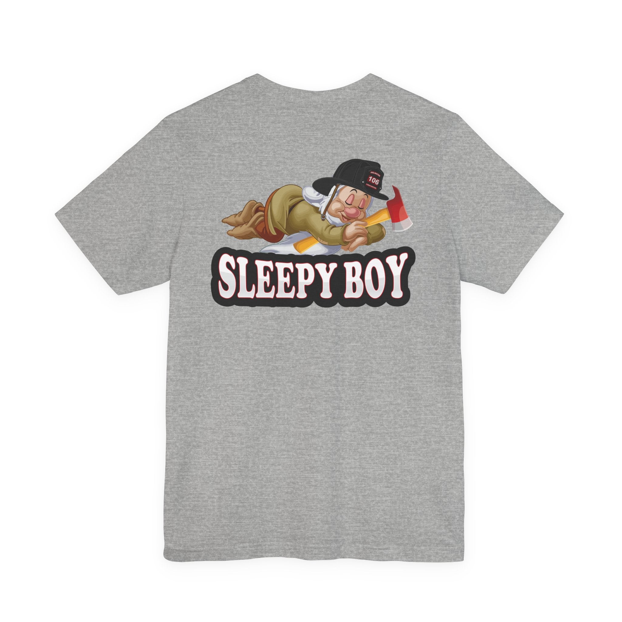 Sleepy Boy Firefighter - Heavy Cotton Unisex Tee -