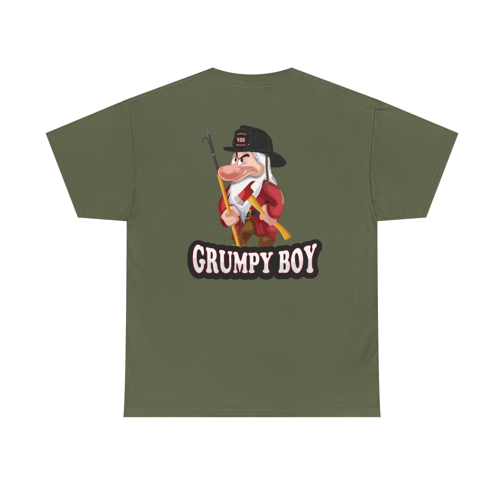 Grumpy Boy Firefighter - Heavy Cotton Unisex Tee