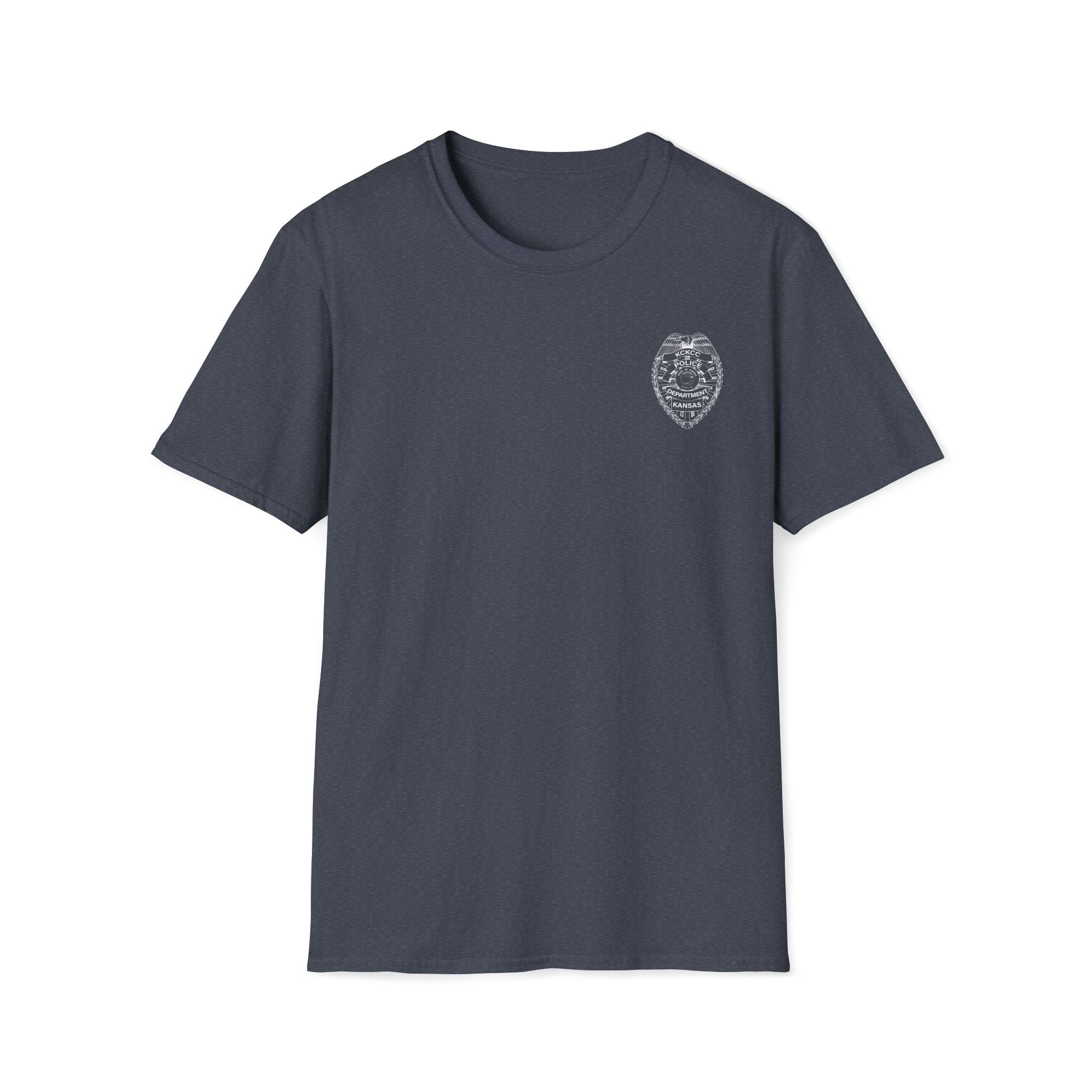 KCKCC Badge White outline - Gildan 64000 Unisex Softstyle T-Shirt