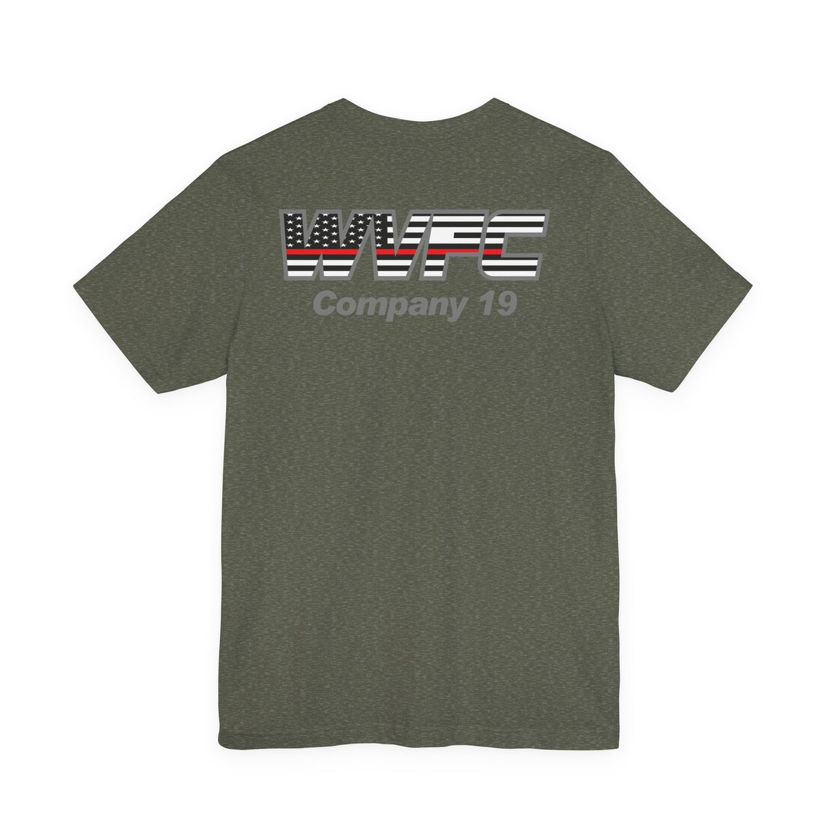 WVFC FD Logo gray RedLine flag Gray - Unisex Jersey Short Sleeve Tee