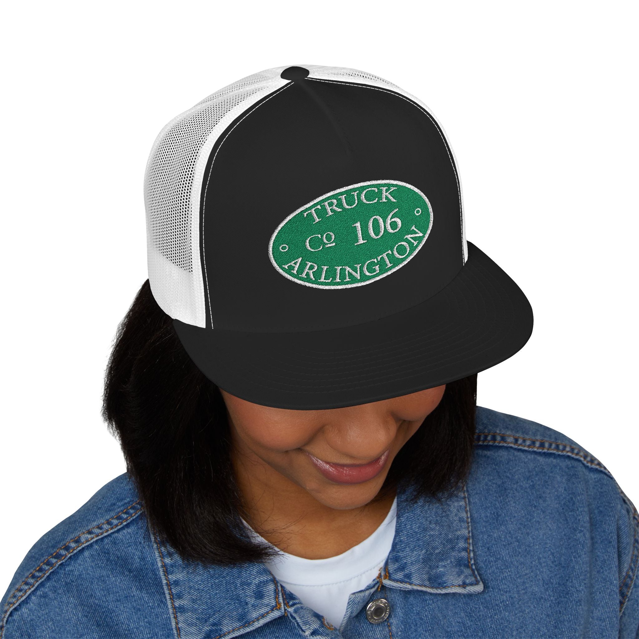 Arlington Truck 6 cirlce patch - 5 Panel Trucker Cap (Embroidery)