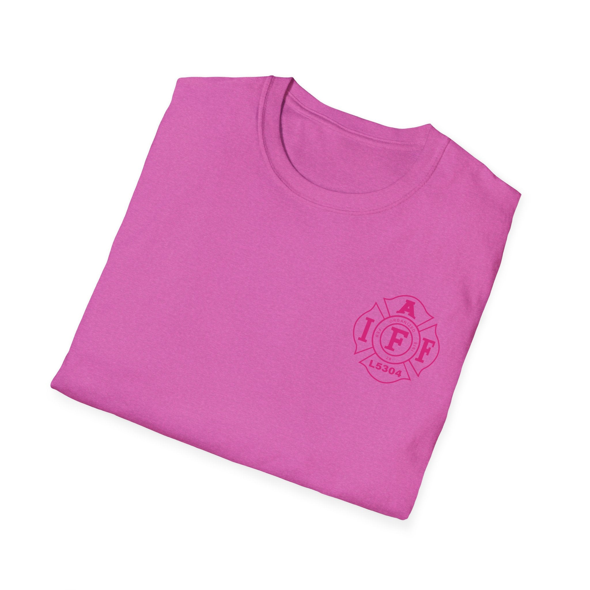 Clarke County Fire Breast Cancer (Portion of Proceeds go to Local 5304) - Gildan Soft Cotton Softstyle T-Shirt