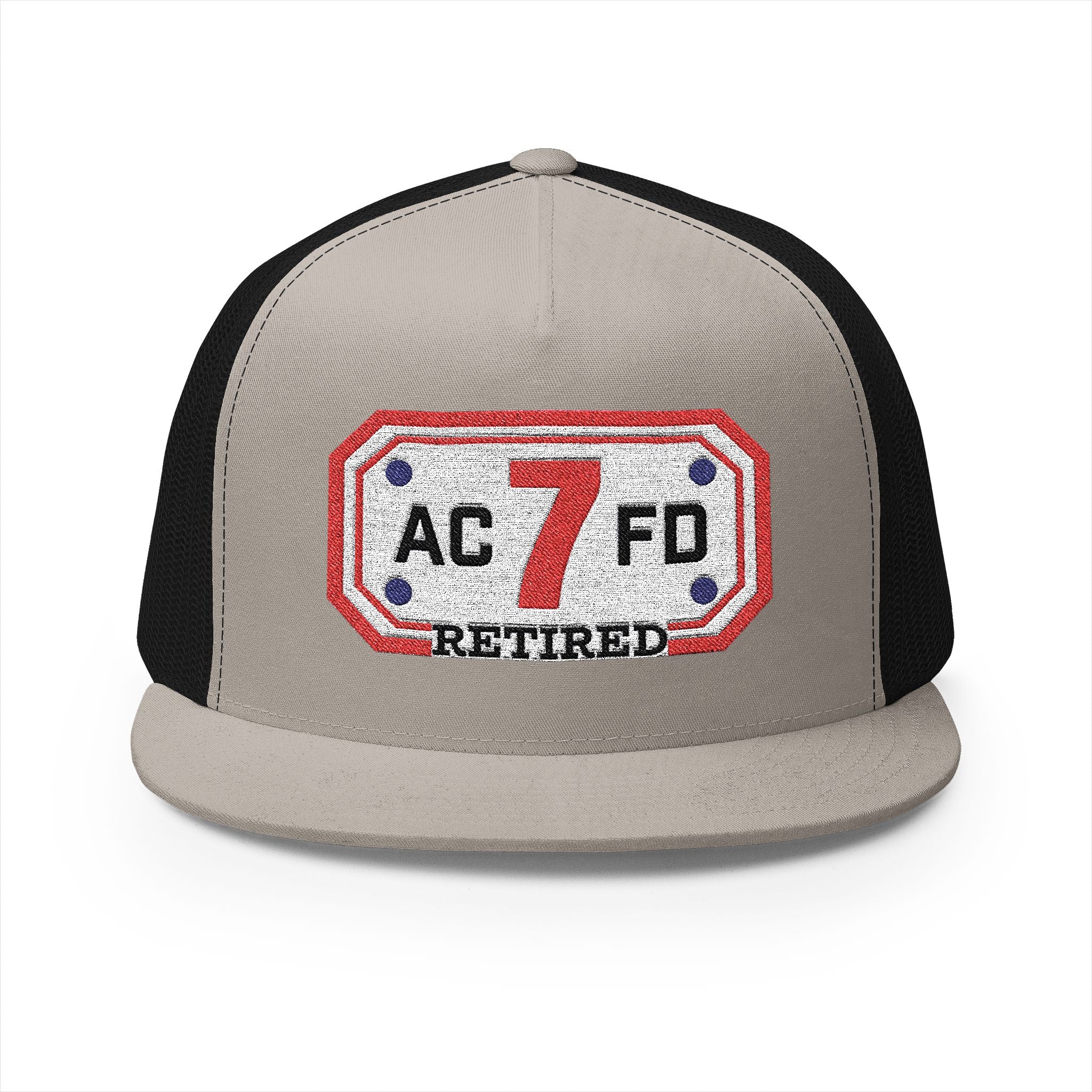 Retired Arlington Engine 7 - 5 Panel Trucker Cap (Embroidery)
