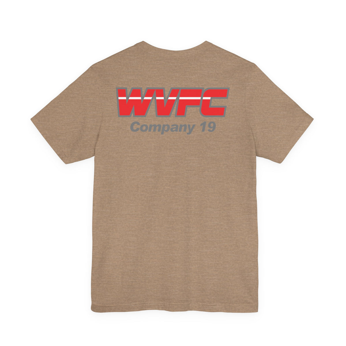 WVFC FD Logo gray Red back Gray - Unisex Jersey Short Sleeve Tee