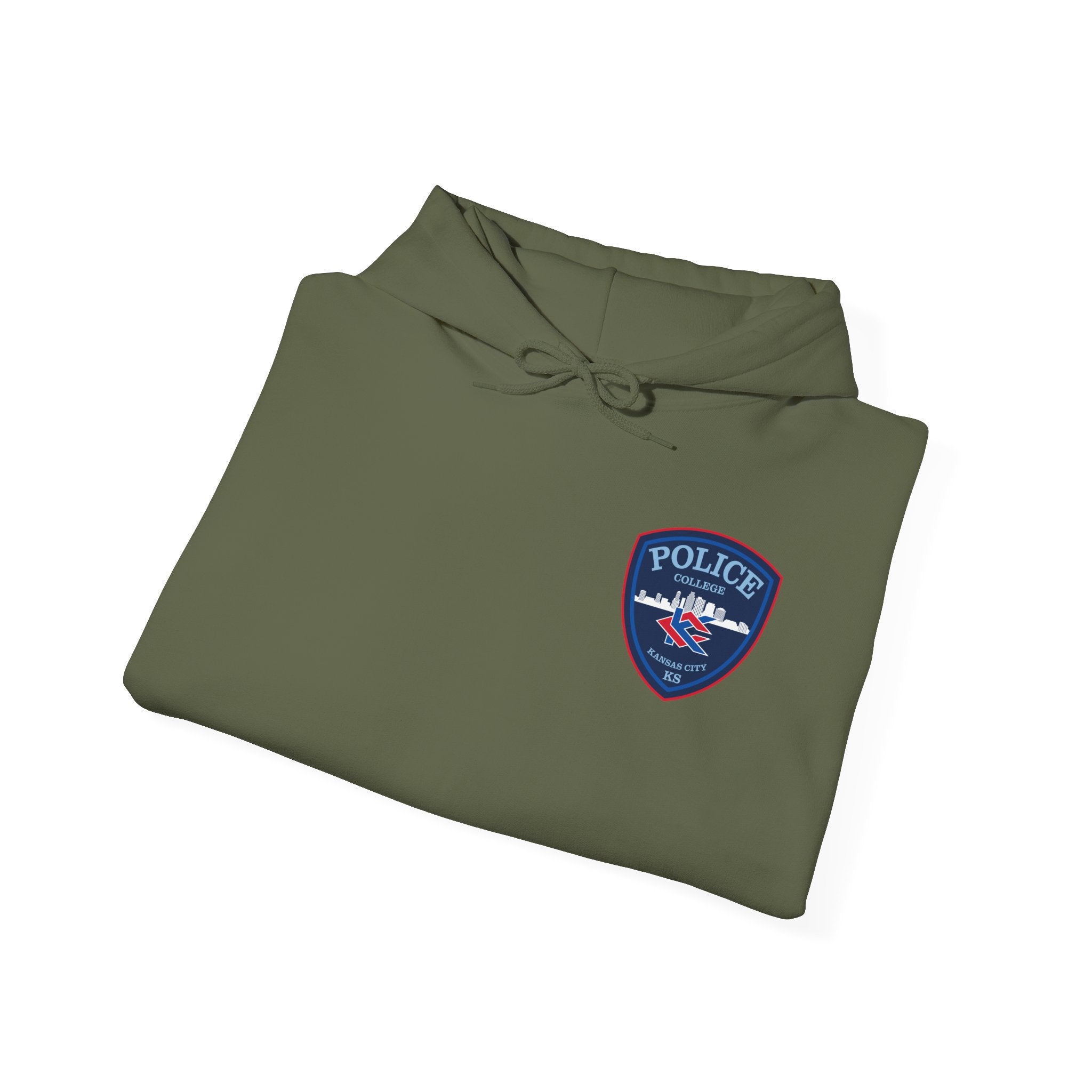 Kansas City College Police Blue Patch - Unisex Heavy Blend™ Hooded Sweatshirt