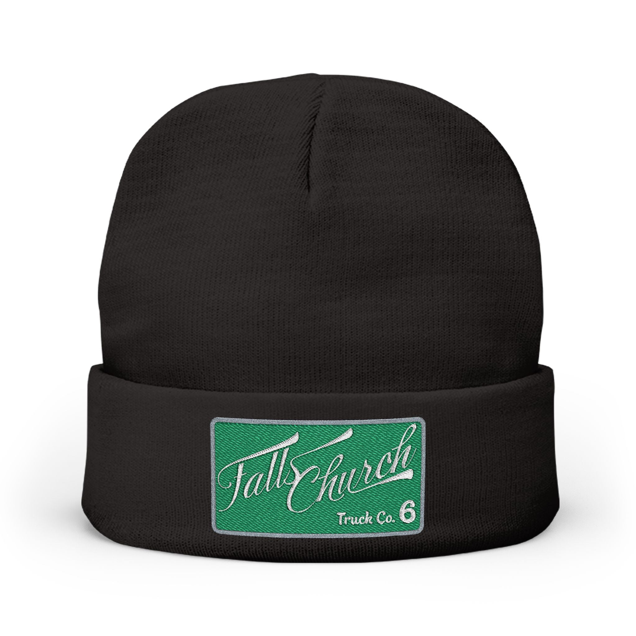 Arlington Falls Church Truck 6 Green - Knit Beanie (Embroidery)