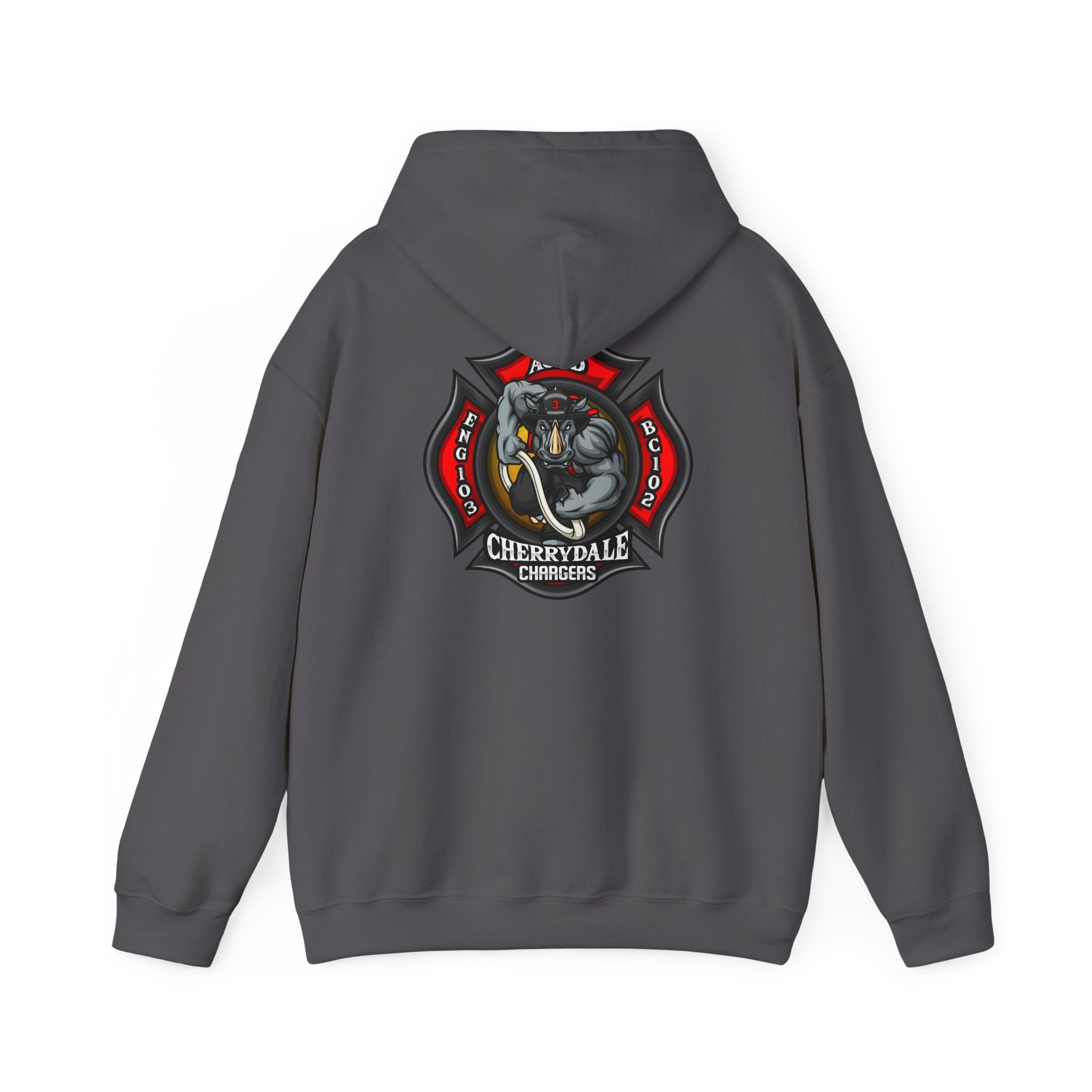 Arlington Station 3 Front/ Rhino Back - Gildan Heavy Blend™ Hooded Sweatshirt