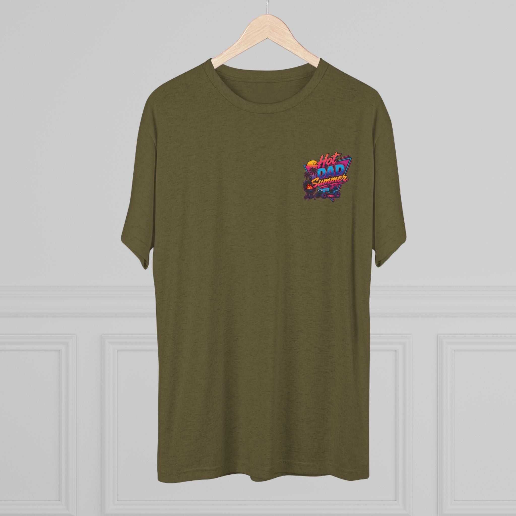 Hot Dad Summer Rock Shirt - NextLevel Tri-Blend Crew Tee