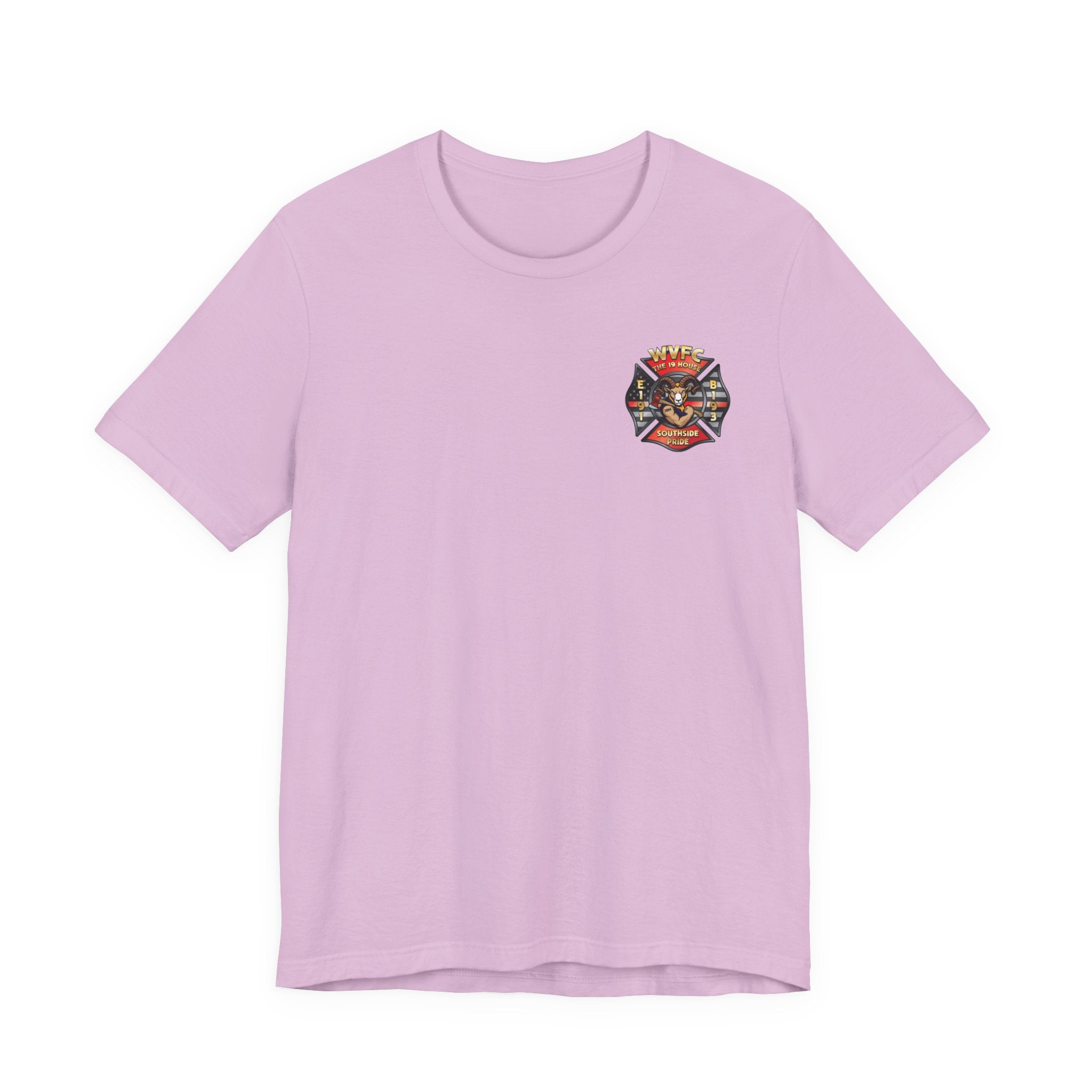 WVFC Goat Version 3 Red Line Flag blk - Unisex Jersey Short Sleeve Tee