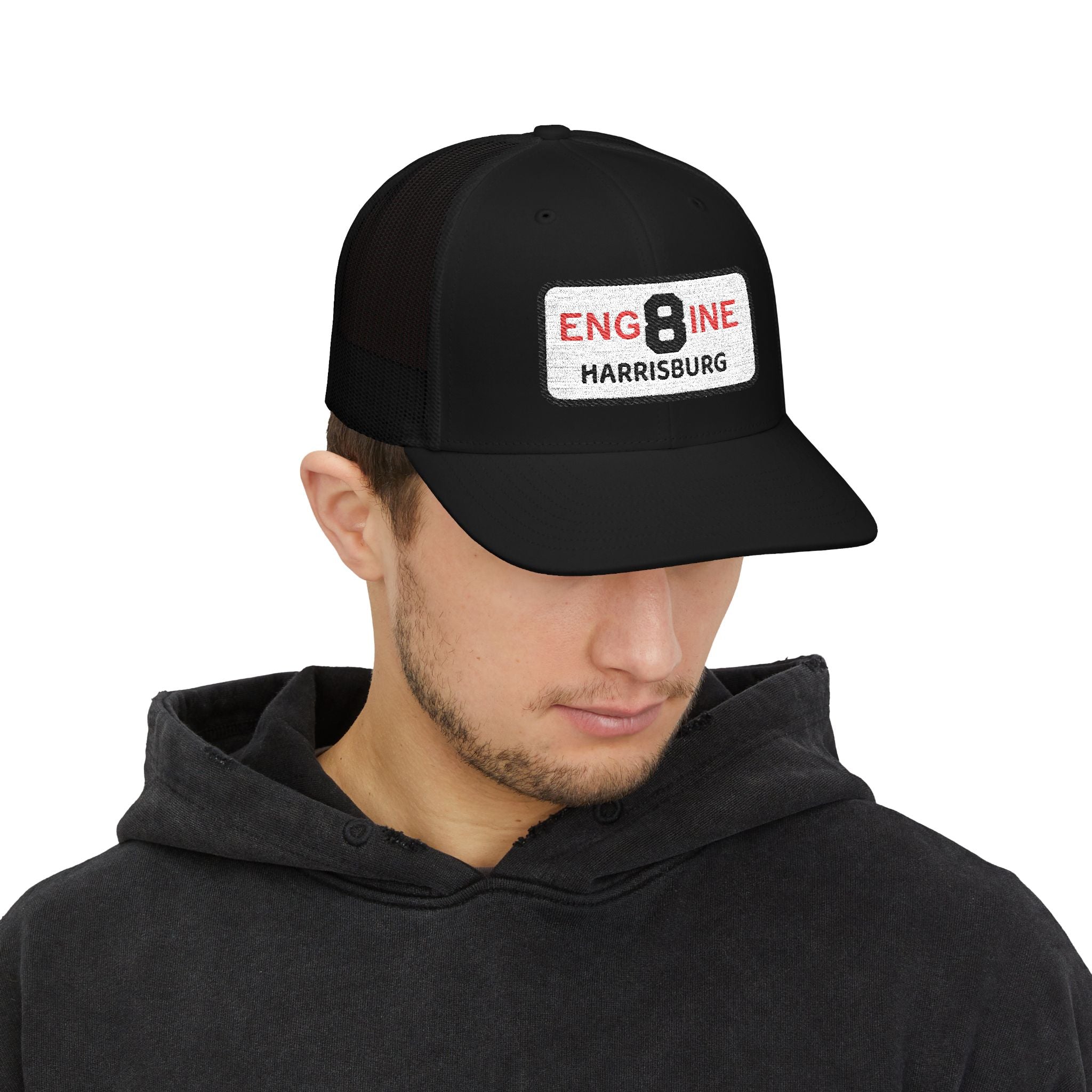 Harrisburg Fire Engine 8 - Richardson 112 Style Snapback Trucker Cap (Embroidery)