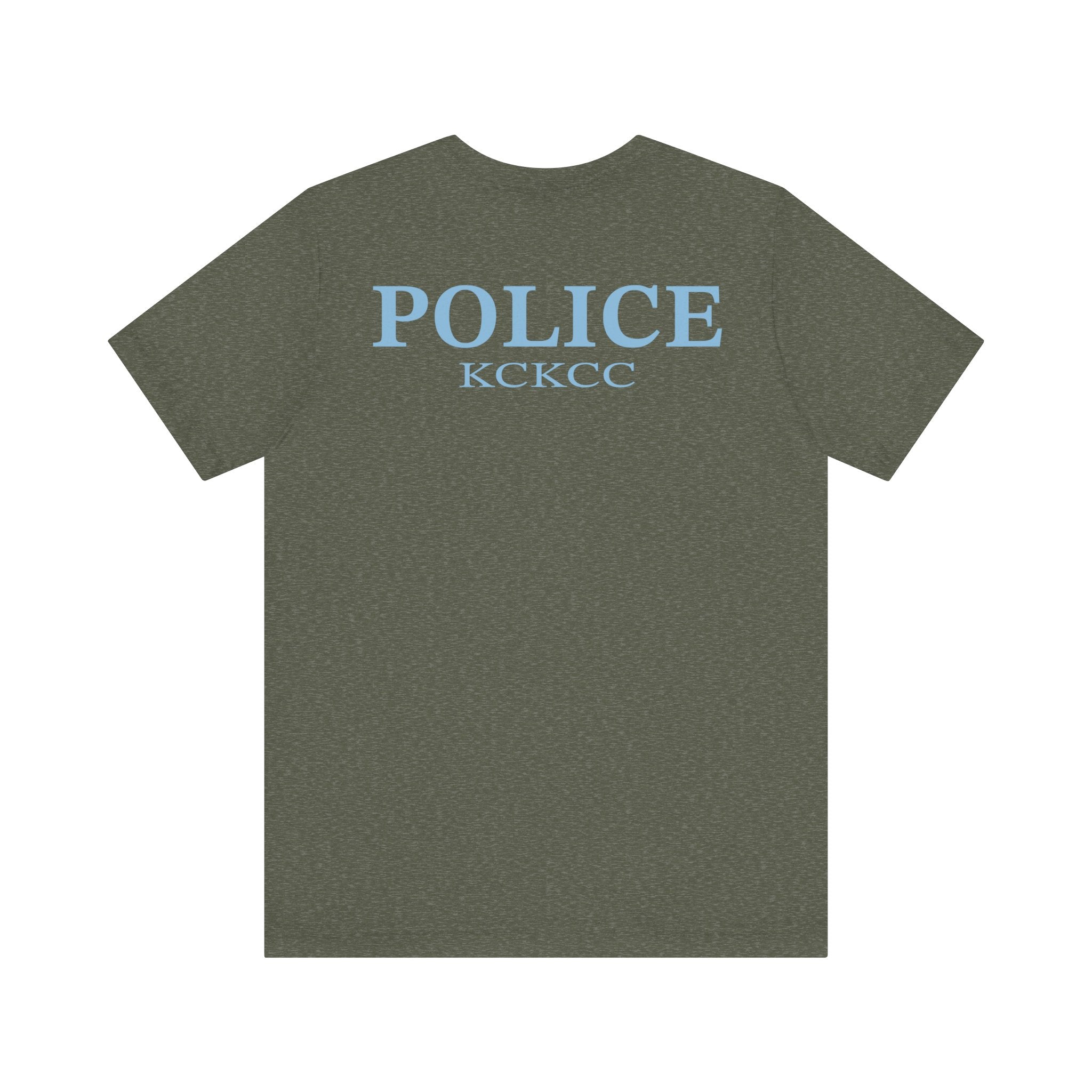 KCKCC Police Patch Color Blue Back - Unisex Jersey Short Sleeve Tee