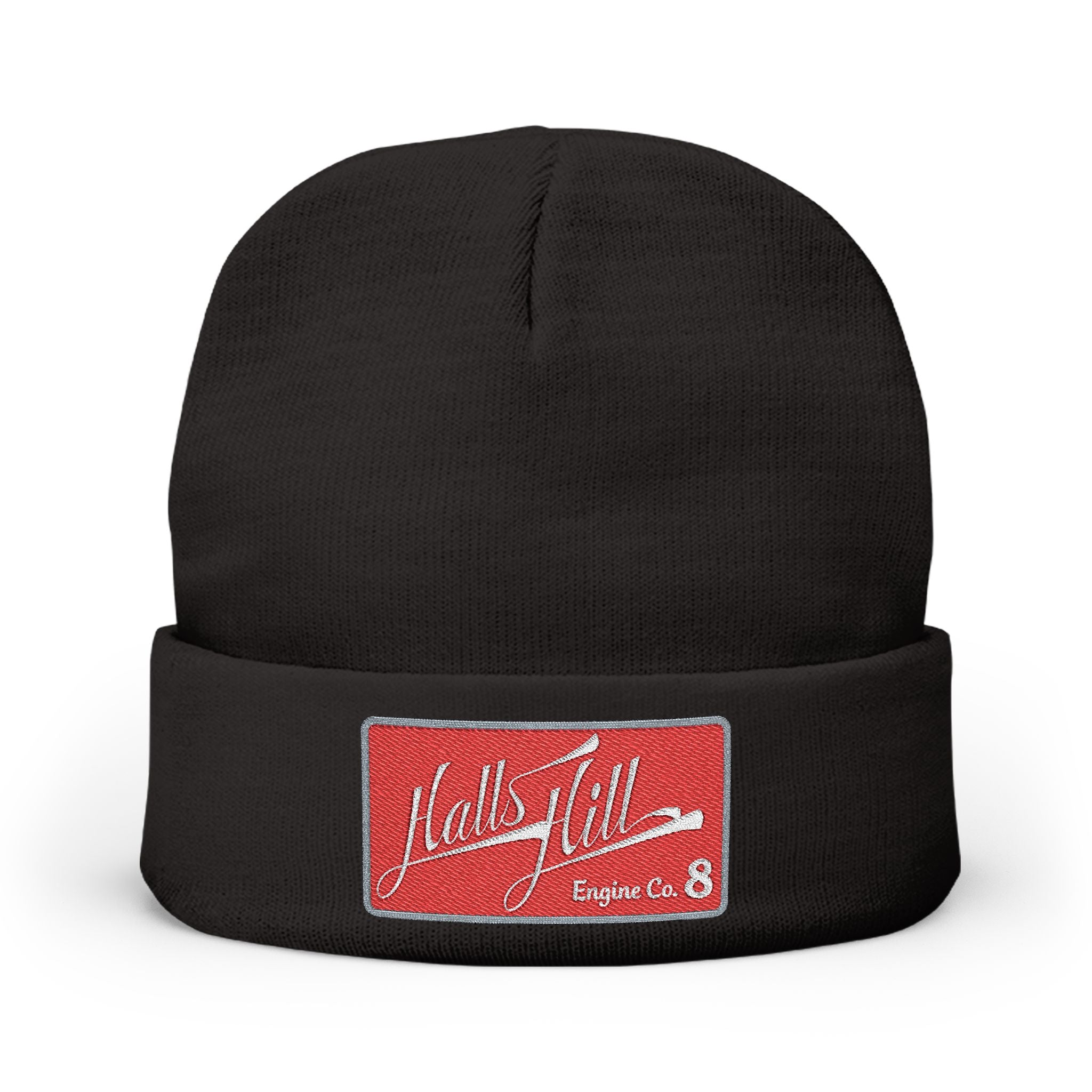 Arlington Halls Hill Engine 8 - Knit Beanie (Embroidery)