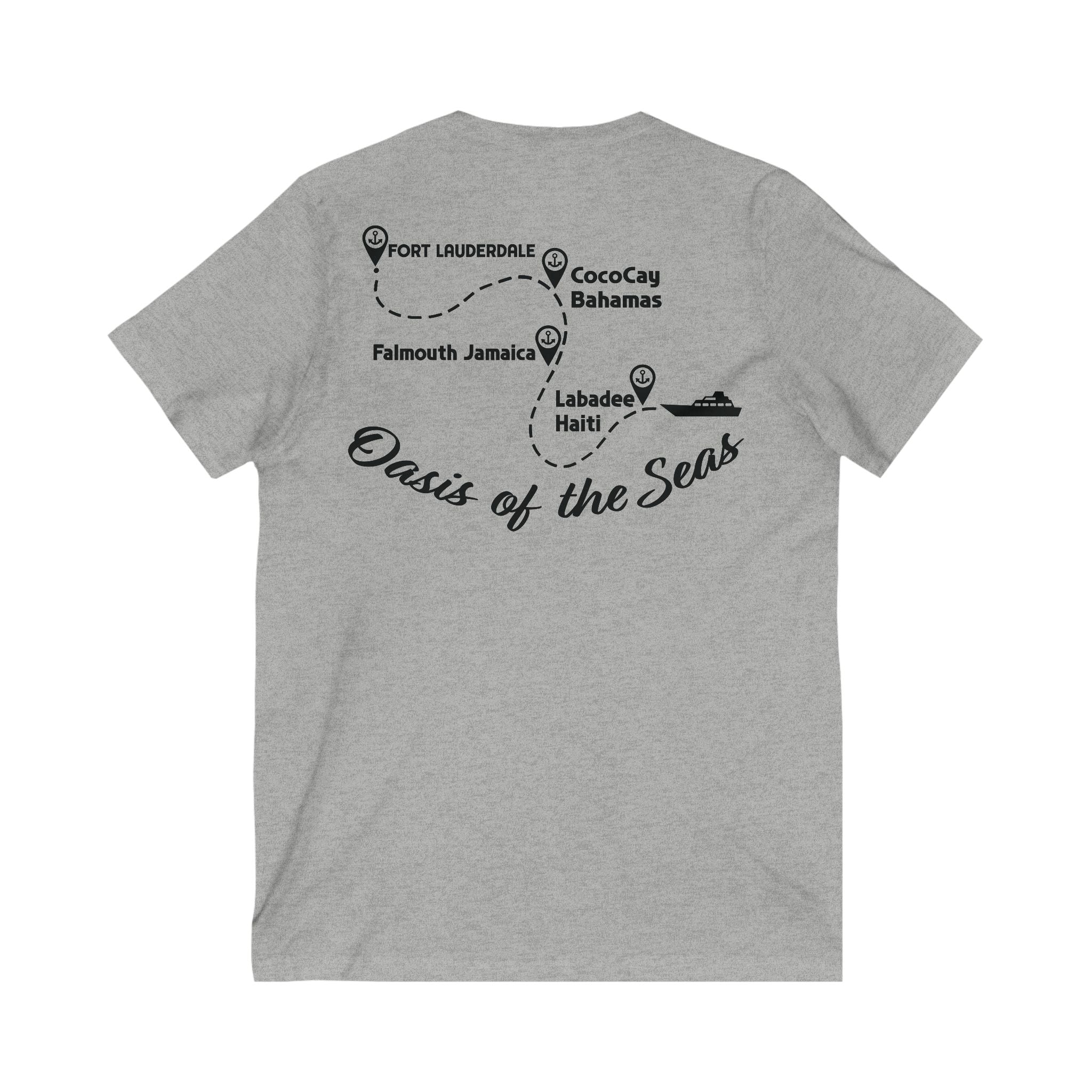 Unisex Jersey Short Sleeve V-Neck Tee