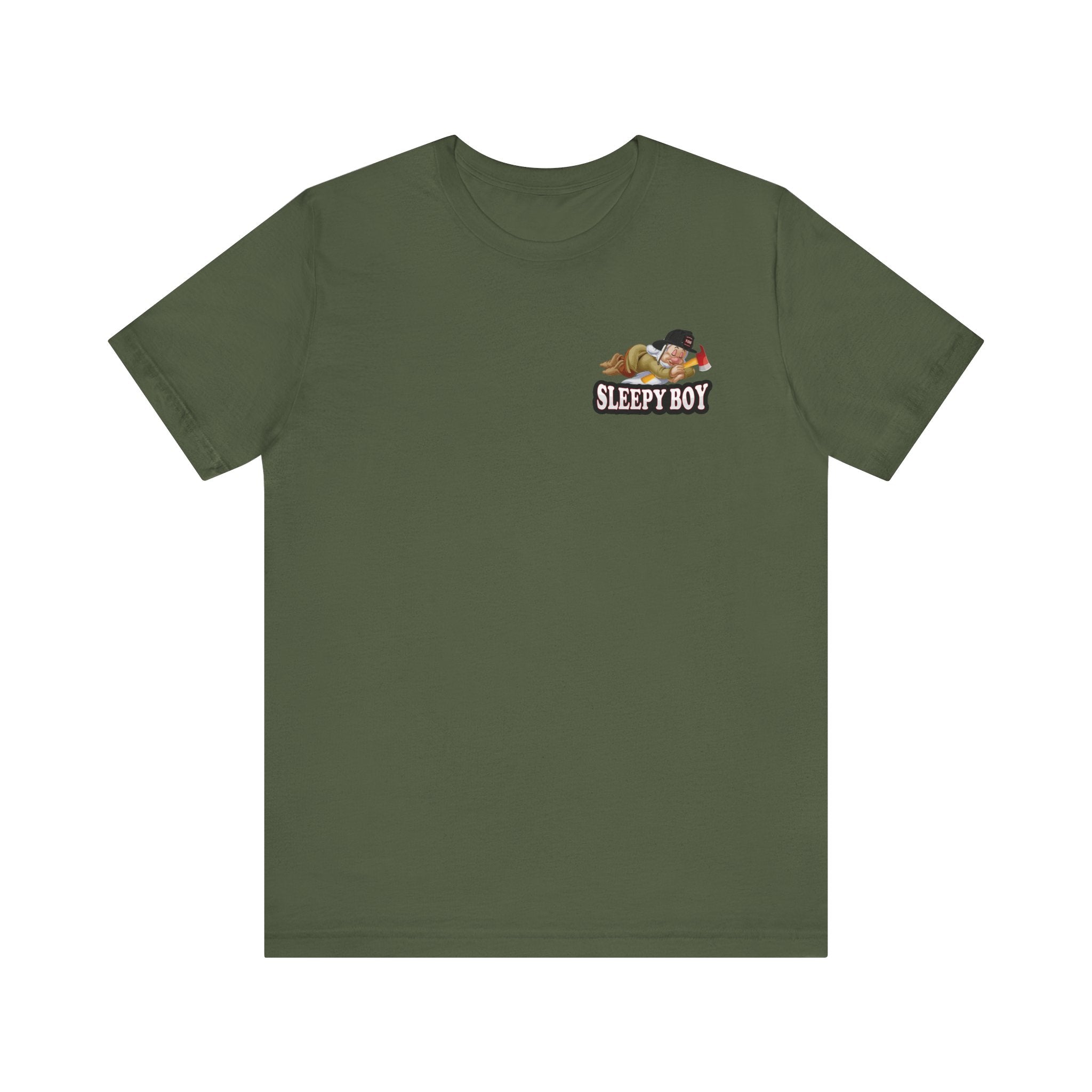 Sleepy Boy Firefighter - Heavy Cotton Unisex Tee -