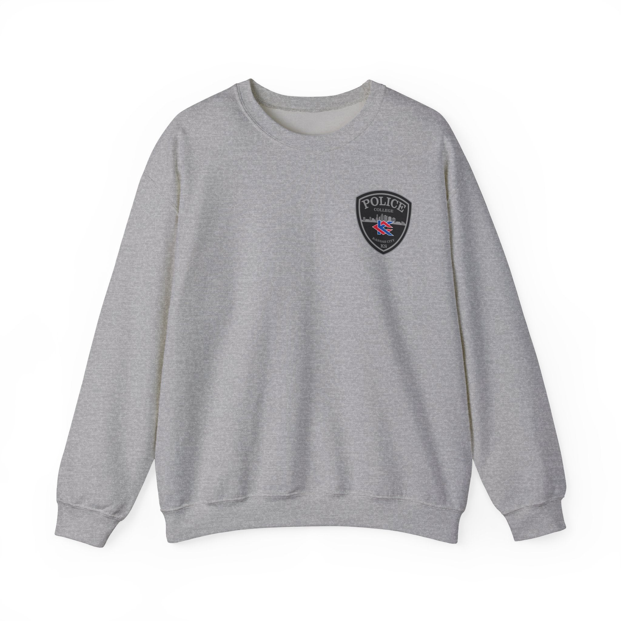 Kansas City College Police Patch Grey - Unisex Heavy Blend™ Crewneck Sweatshirt