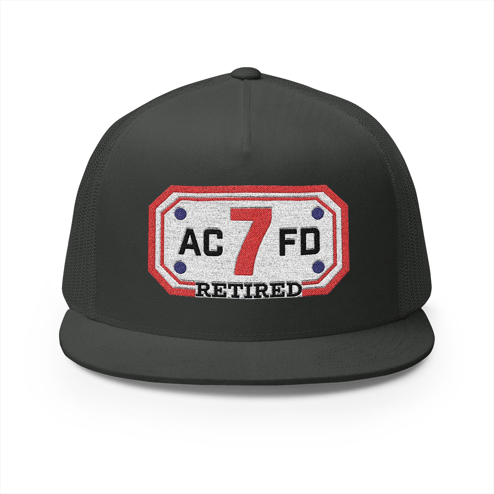 Retired Arlington Engine 7 - 5 Panel Trucker Cap (Embroidery)