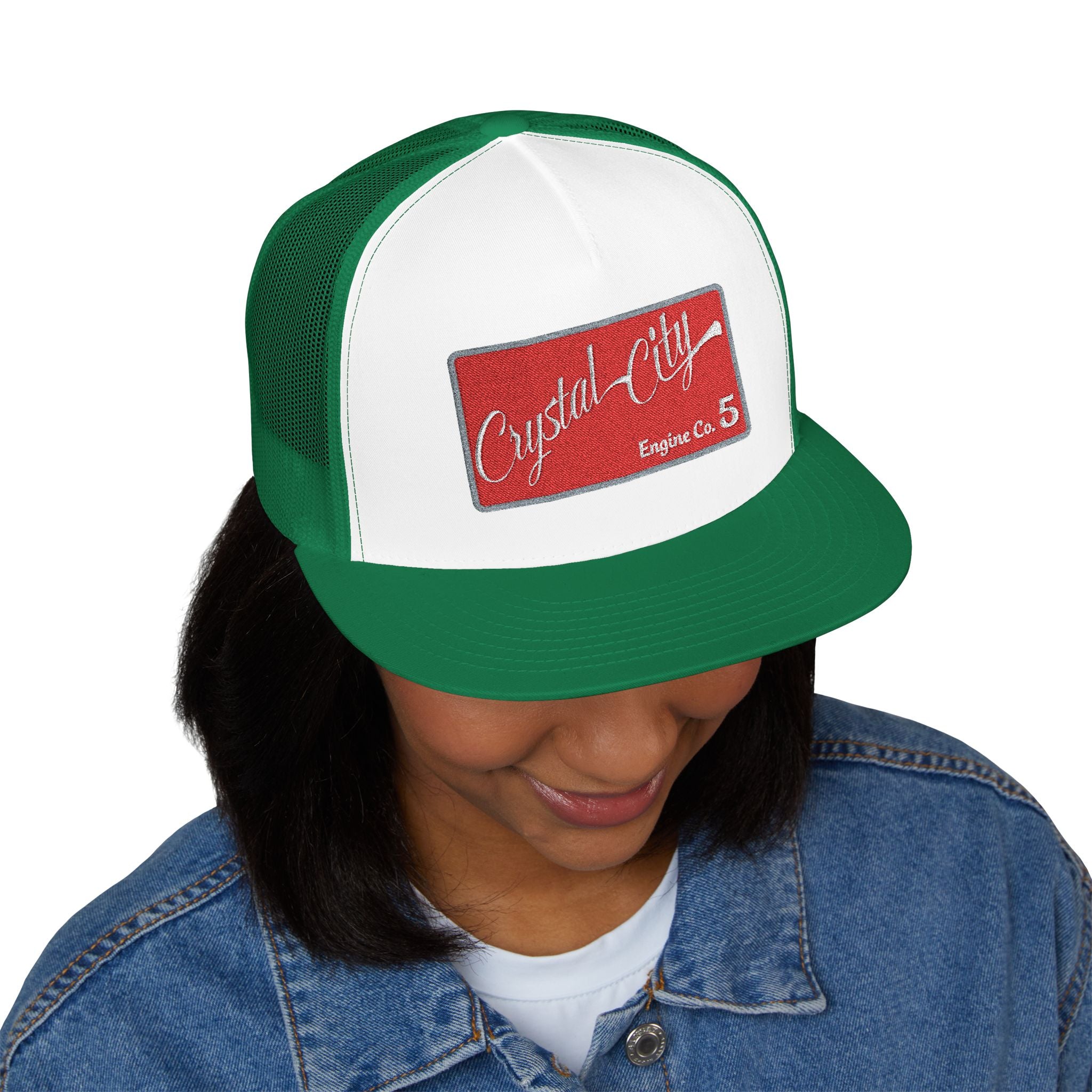 Arlington Crystal City Engine 5  - 5 Panel Trucker Cap (Embroidery)