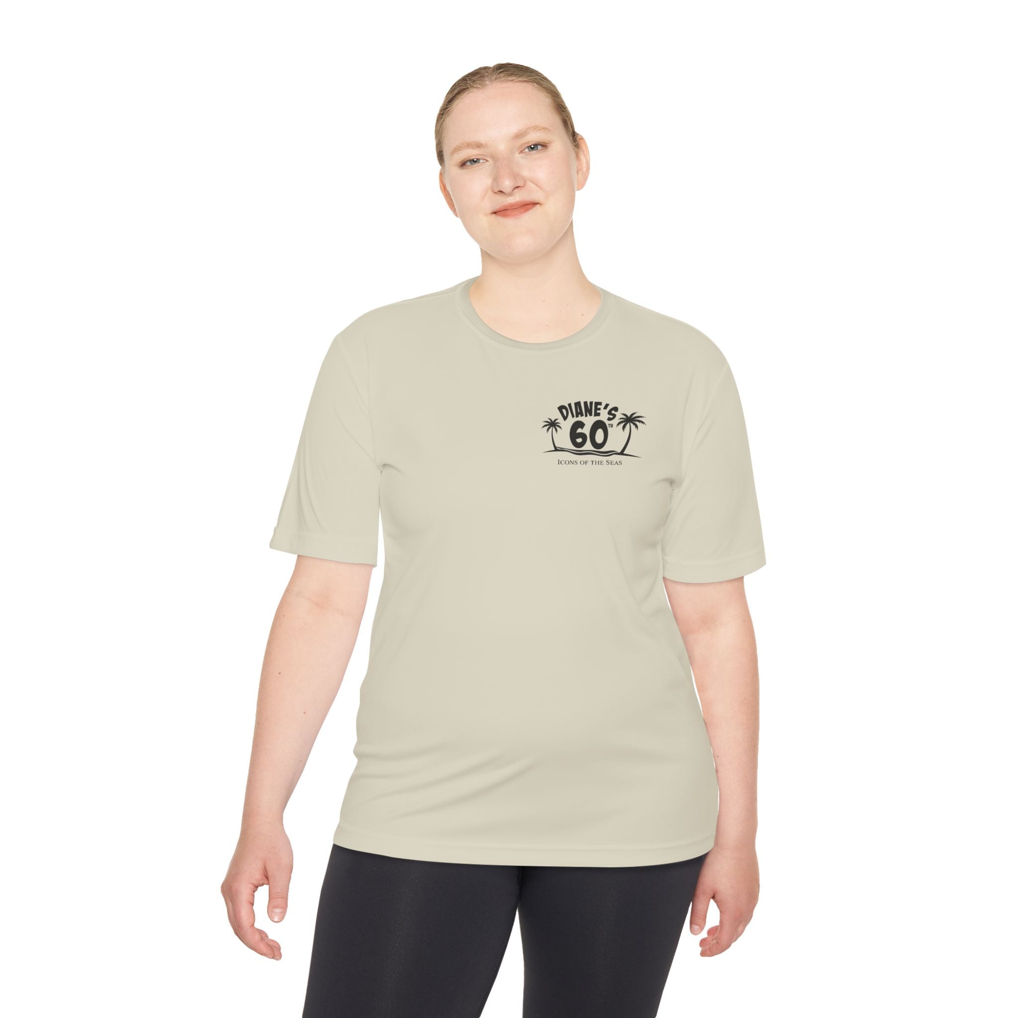 Diane Birthday Cruise Black Text - Unisex Moisture Wicking Tee