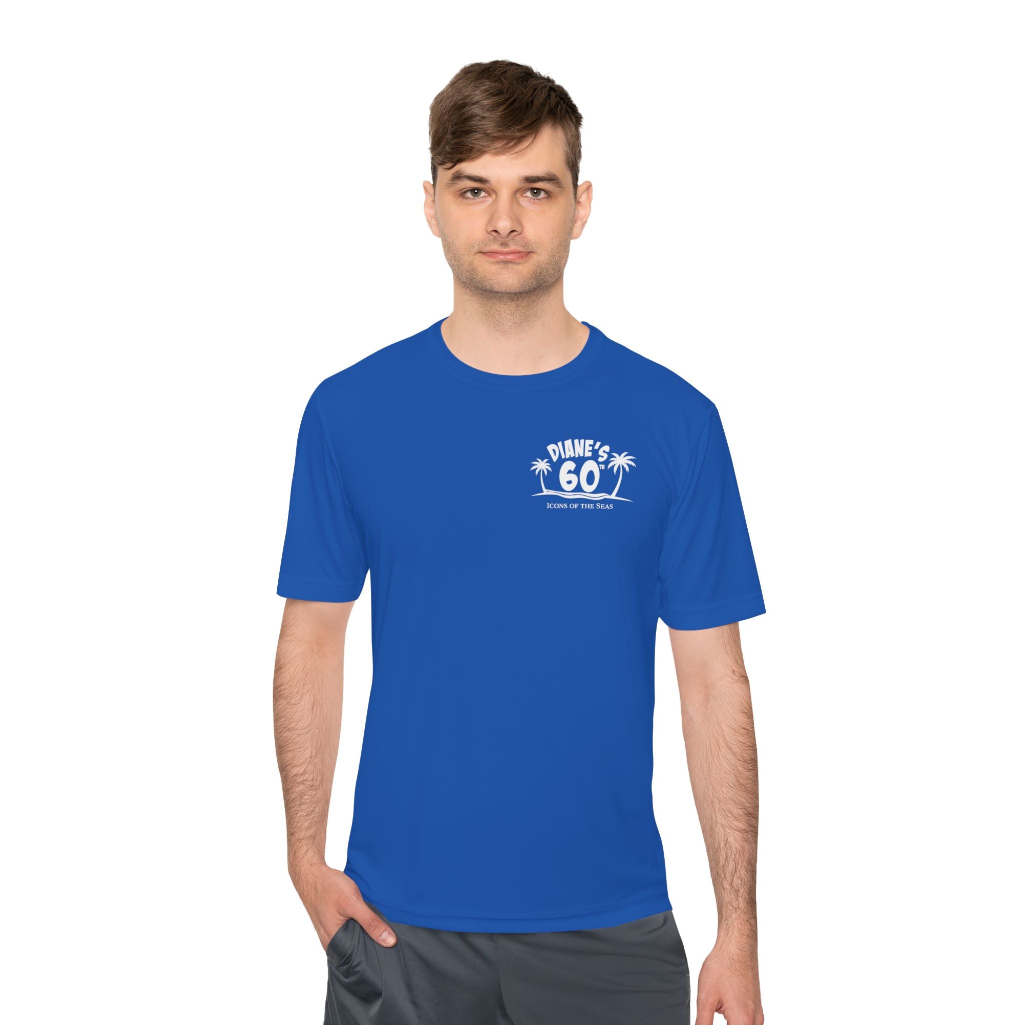 Diane Birthday Cruise White Text- Unisex Moisture Wicking Tee