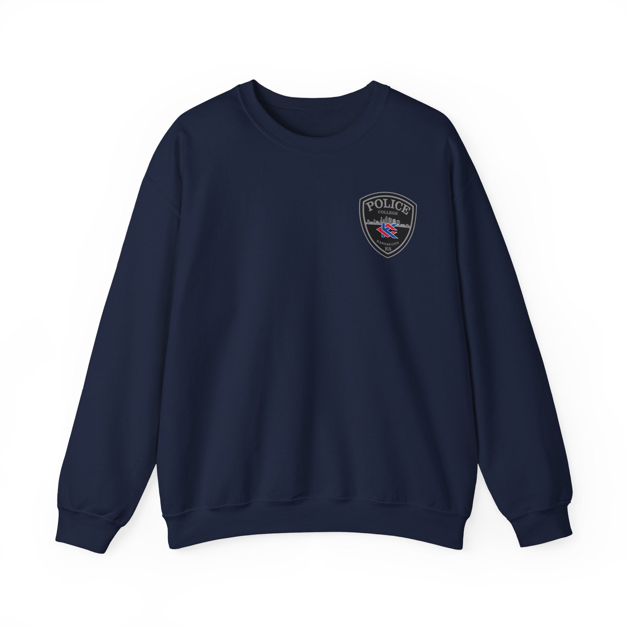 Kansas City College Police Patch Grey - Unisex Heavy Blend™ Crewneck Sweatshirt