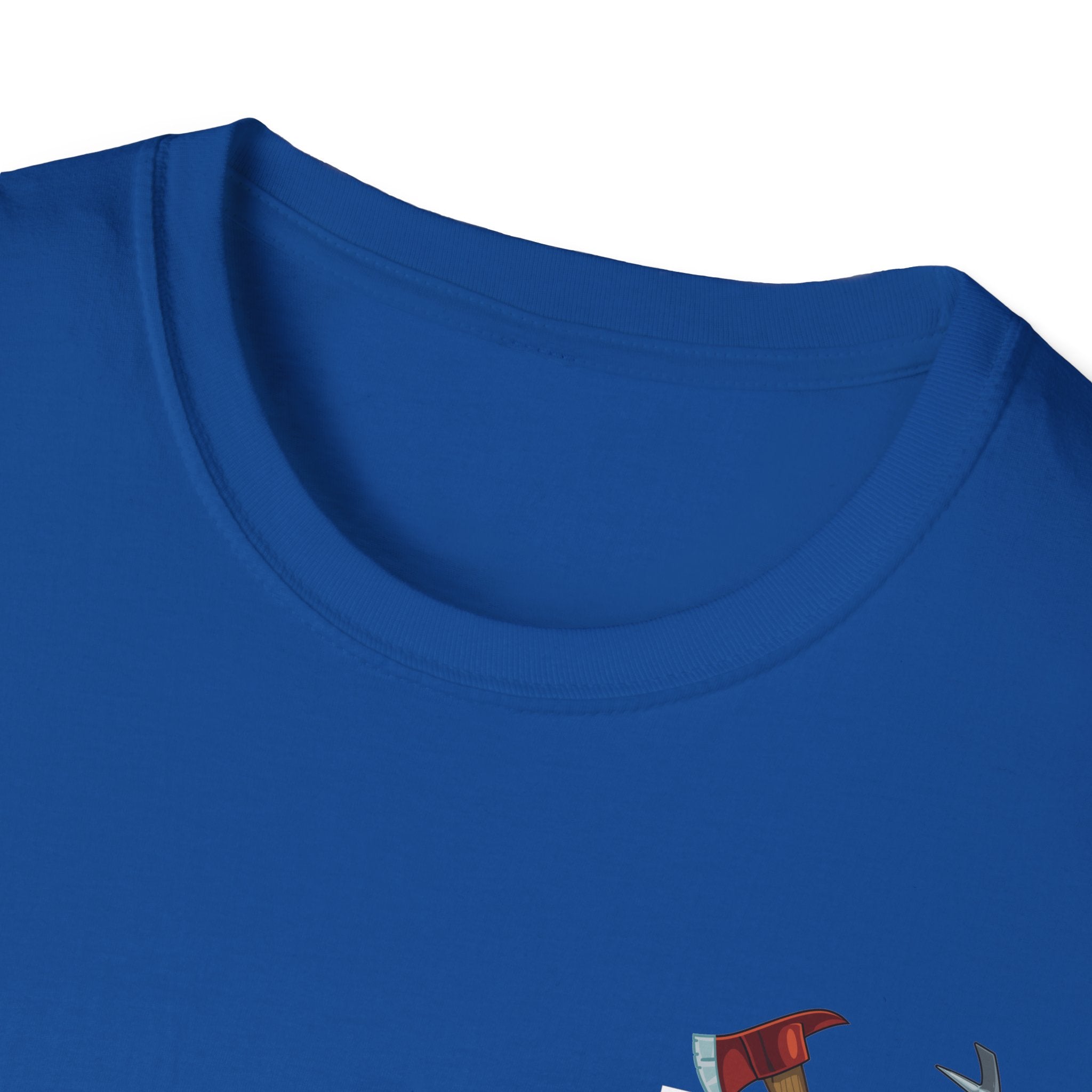 Firefighter Mom US Flag - Unisex Softstyle T-Shirt