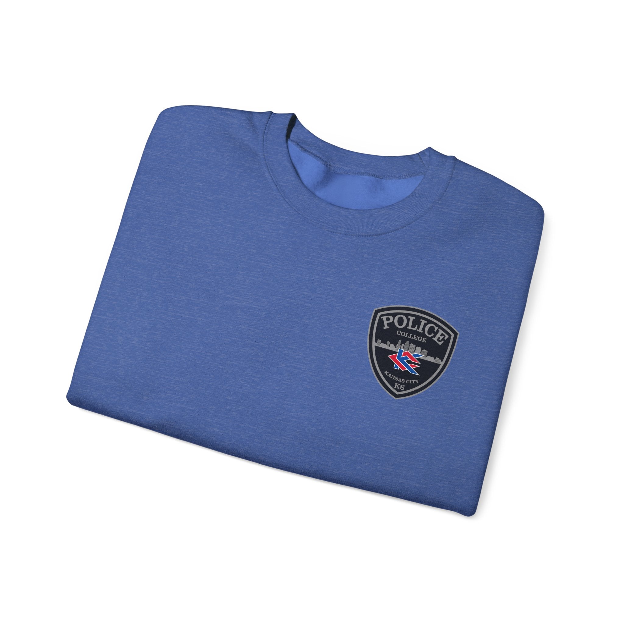 Kansas City College Police Patch Grey - Unisex Heavy Blend™ Crewneck Sweatshirt