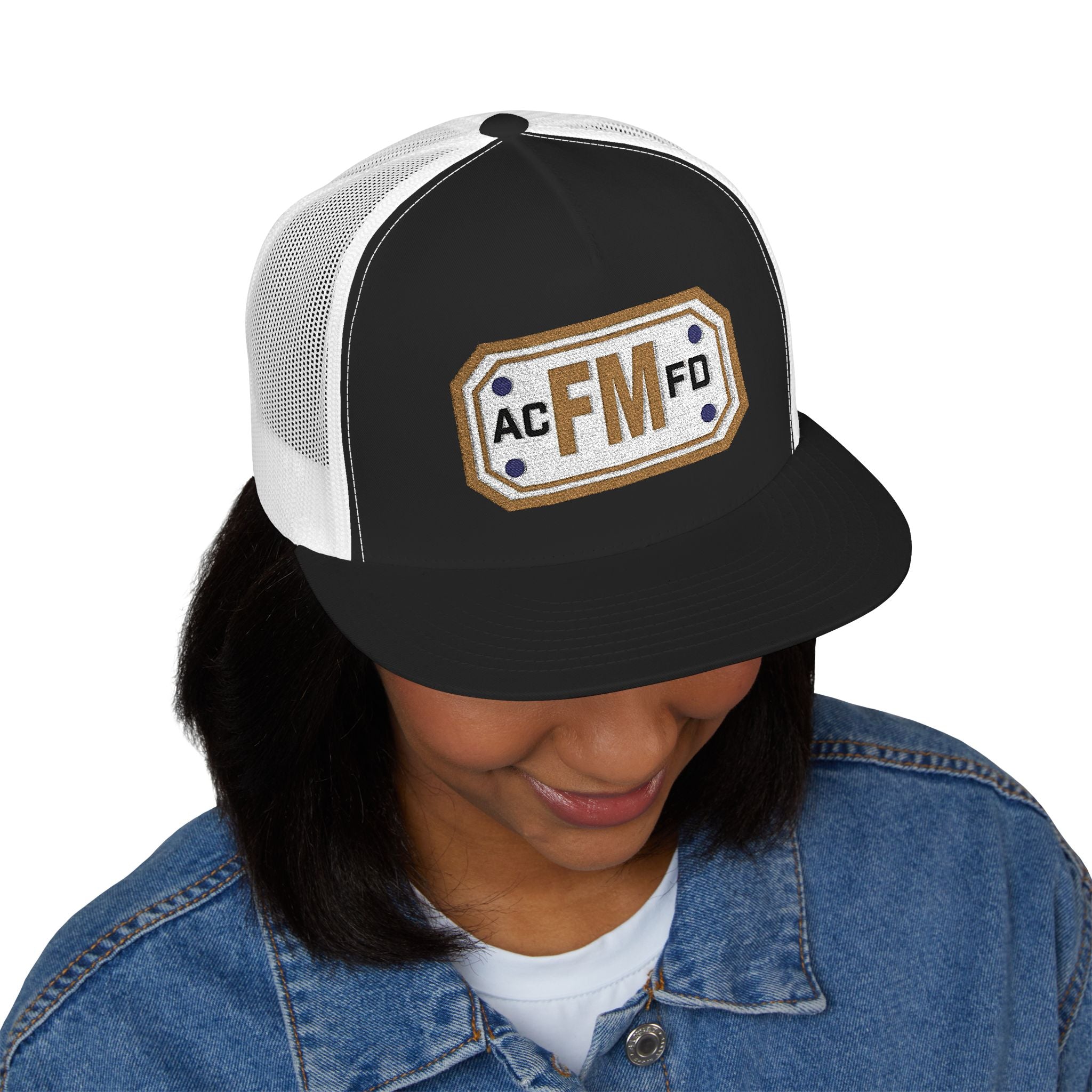 Arlington Fire Marshal Gold - 5 Panel Trucker Cap (Embroidery)