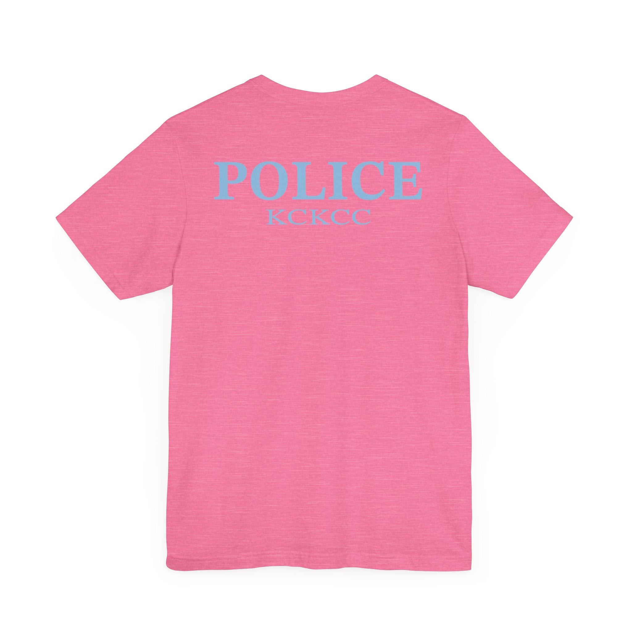 KCKCC Police Patch Color Blue Back - Unisex Jersey Short Sleeve Tee