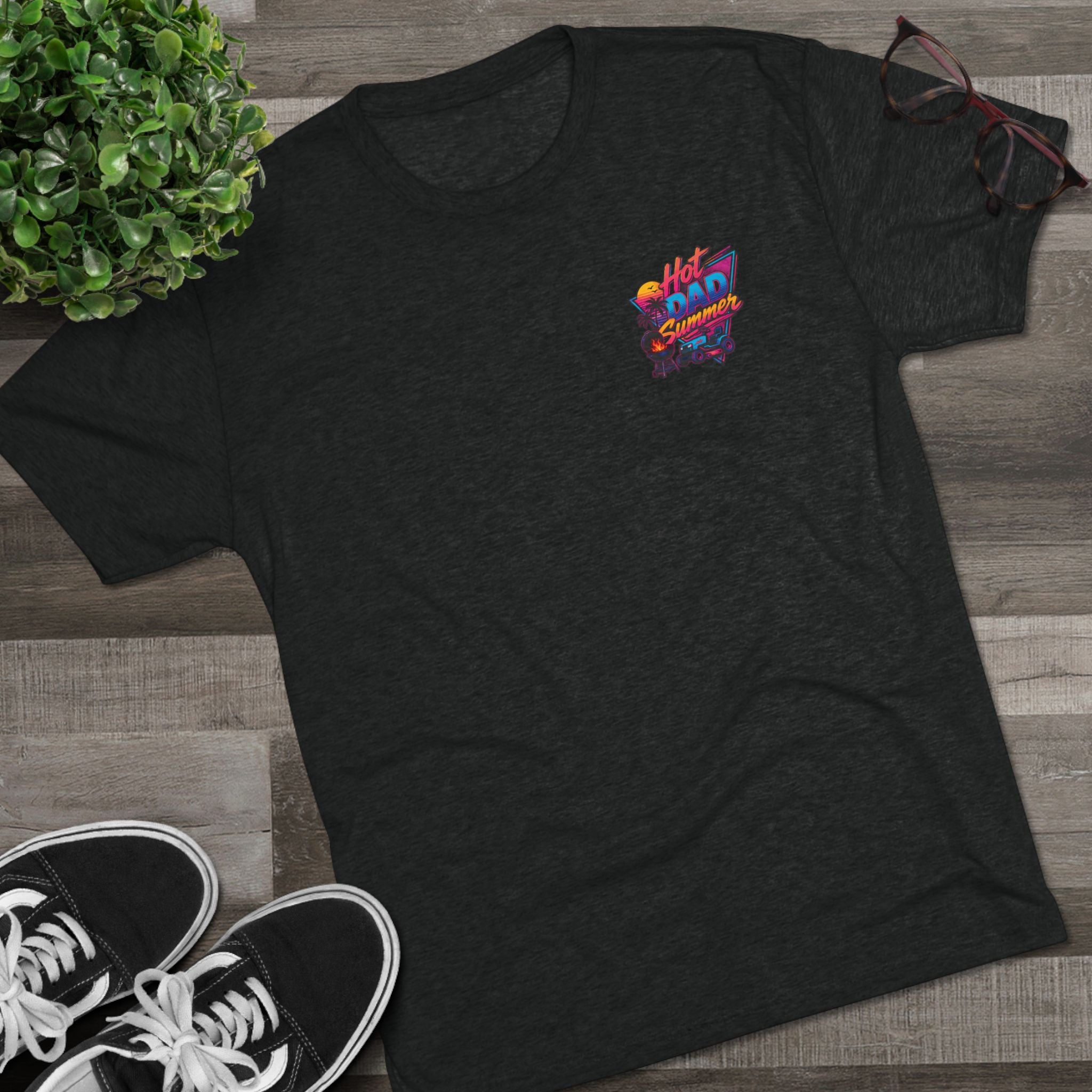 Hot Dad Summer Rock Shirt - NextLevel Tri-Blend Crew Tee
