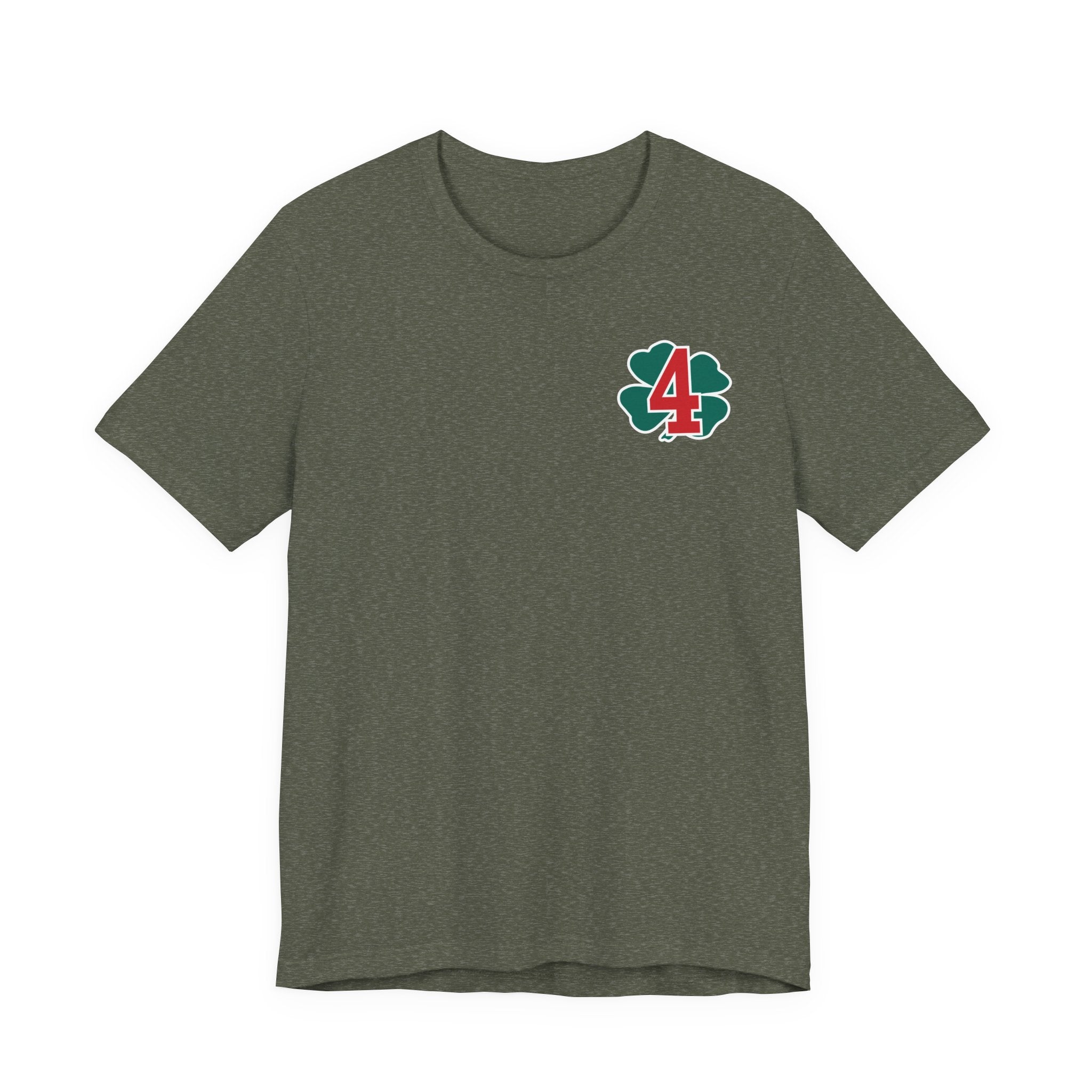 Station 4 Clover on front and back - Bella+Canvas Soft Unisex Tee