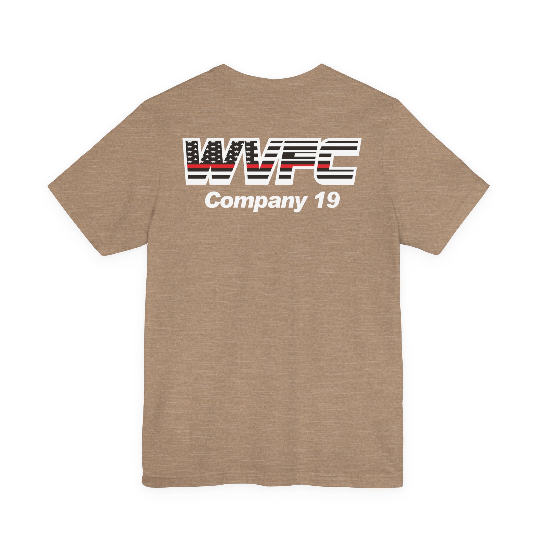 WVFC FD Logo wht Redline Flag wht- Unisex Jersey Short Sleeve Tee