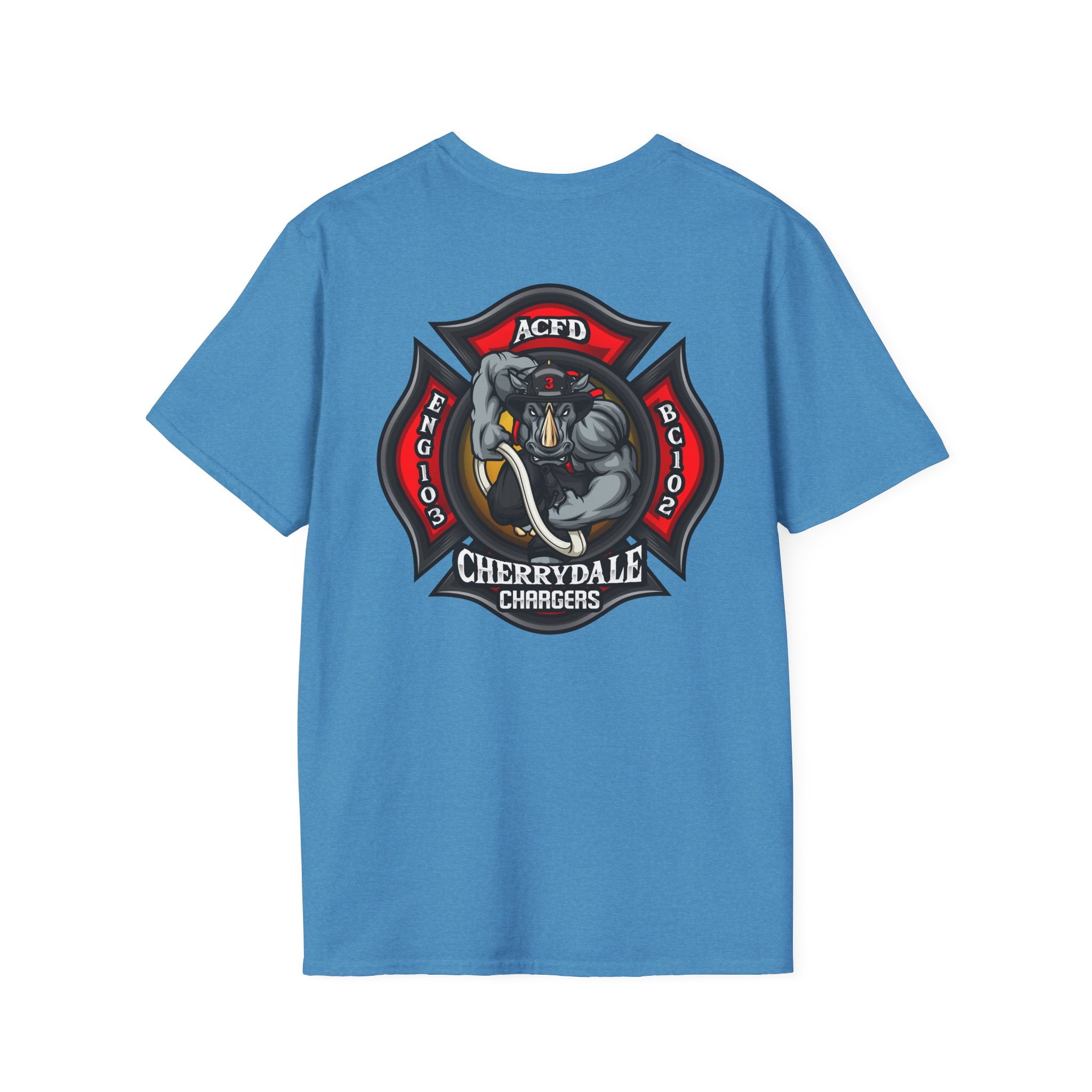Station 3 Rhino Logo - Gildan Soft Cotton Softstyle T-Shirt