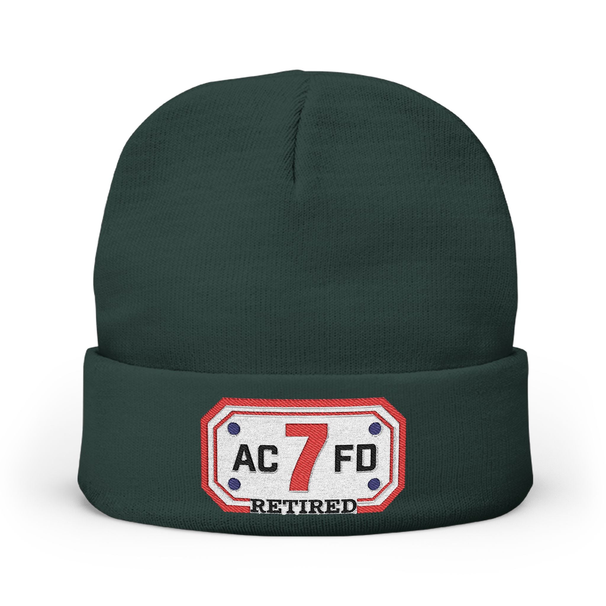 Retired Arlington Engine 7 - Knit Beanie (Embroidery)