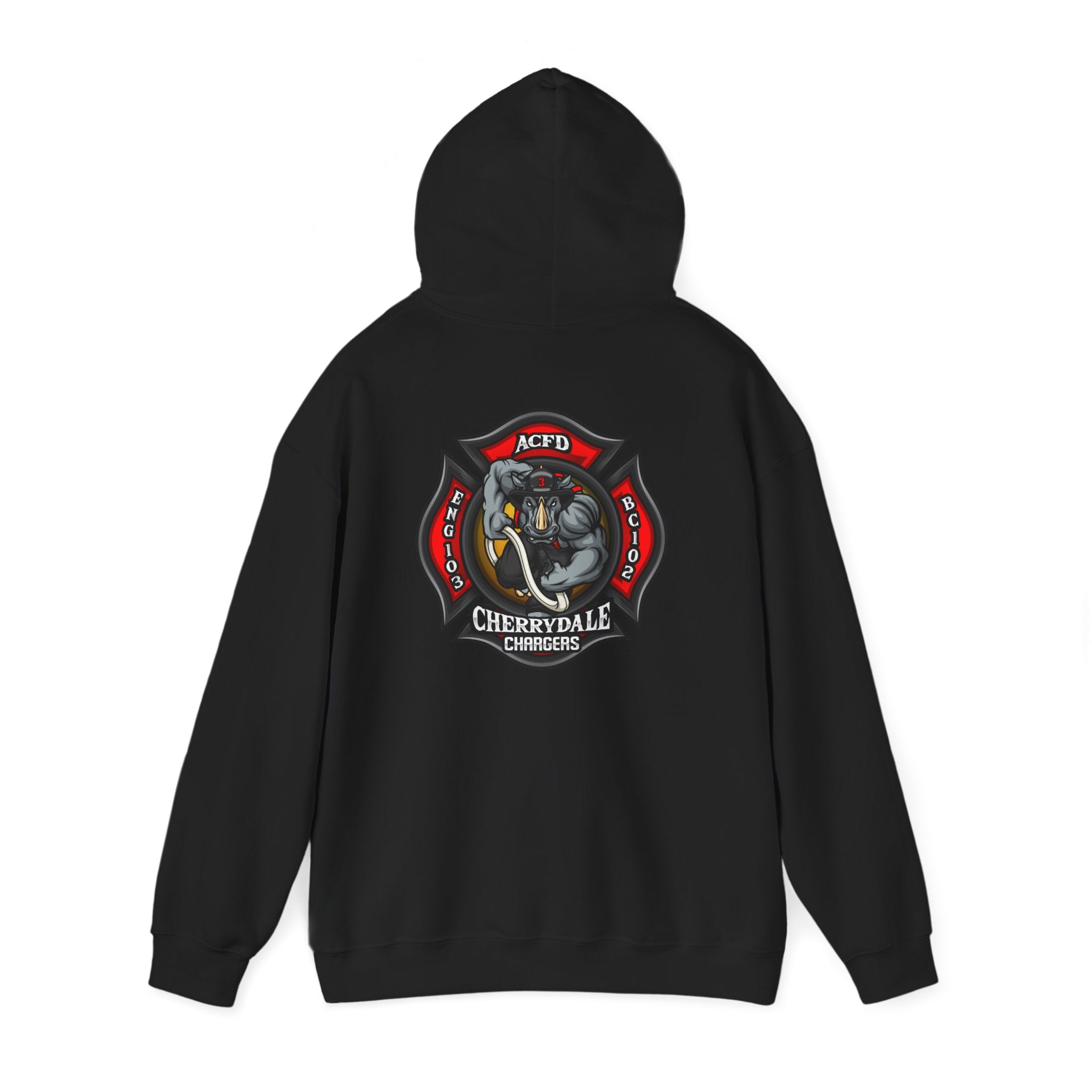 Arlington Station 3 Rhino Front/Back - Gildan Heavy Blend™ Hooded Sweatshirt