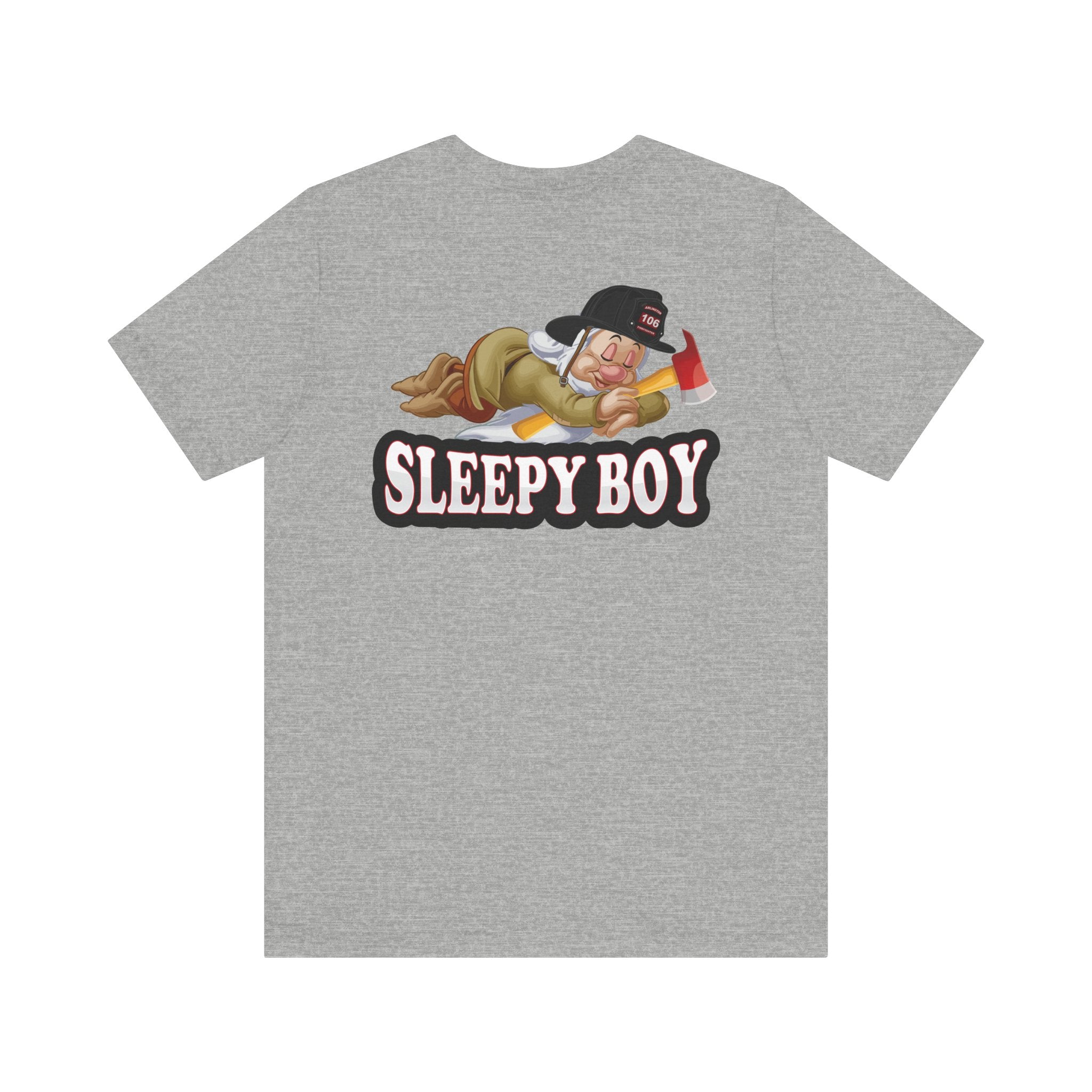 Sleepy Boy Firefighter - Heavy Cotton Unisex Tee -