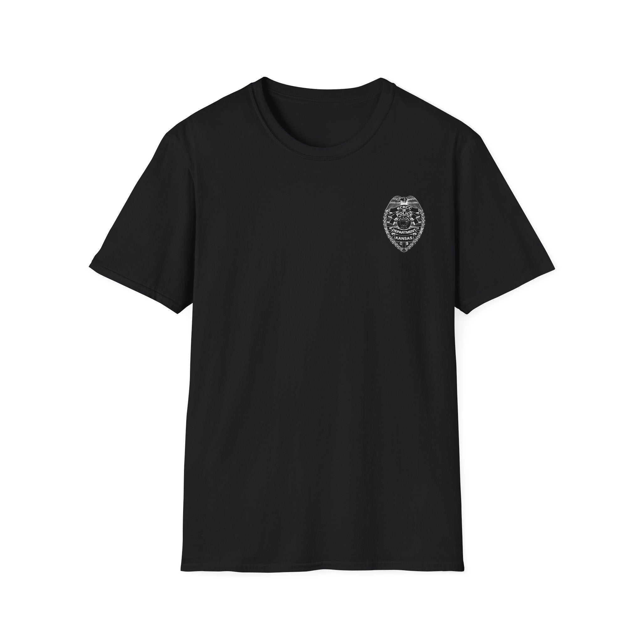 KCKCC Badge White outline - Gildan 64000 Unisex Softstyle T-Shirt