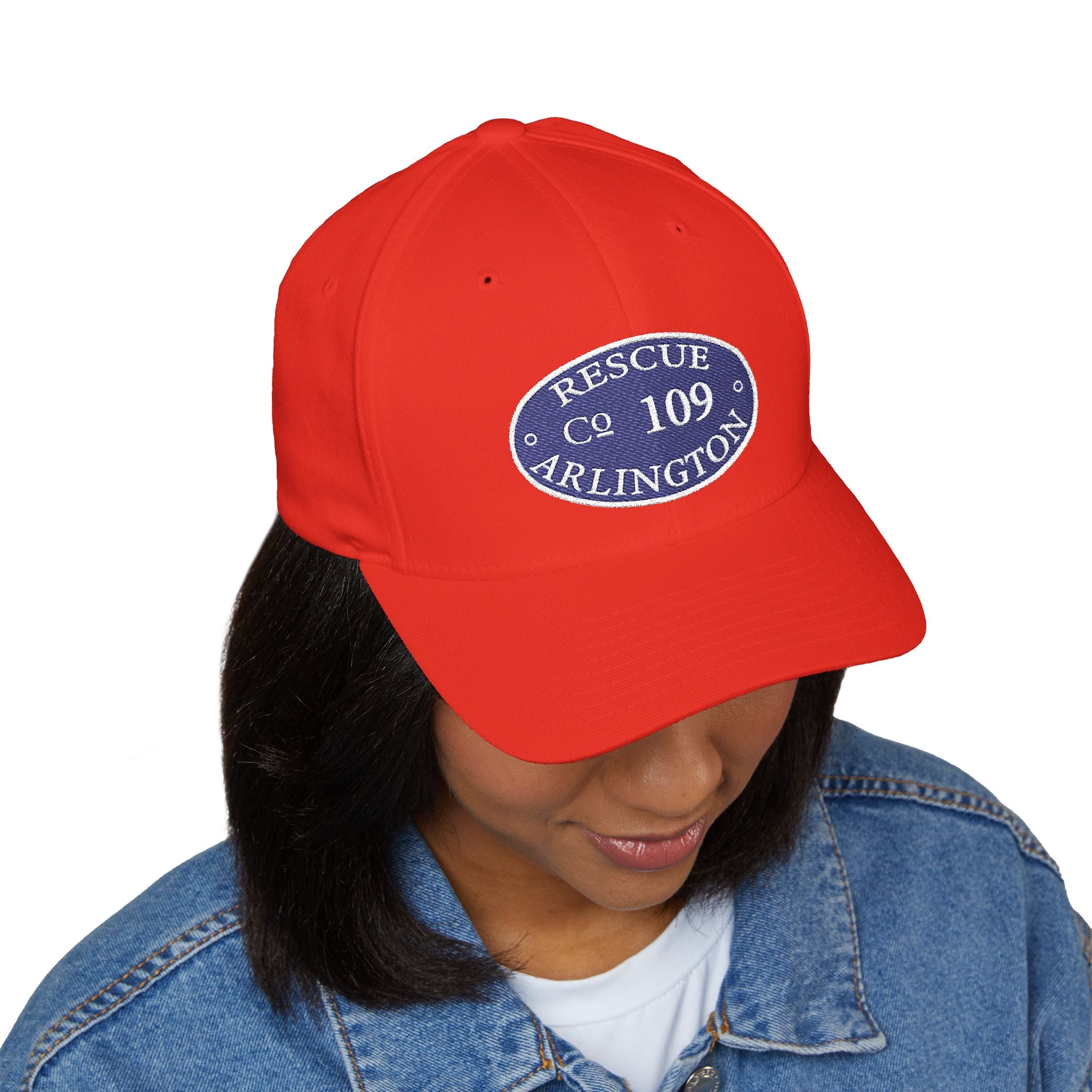 Arlington Rescue 9 Circle Patch - FLEXFIT Closed-Back Structured Cap (Embroidery)