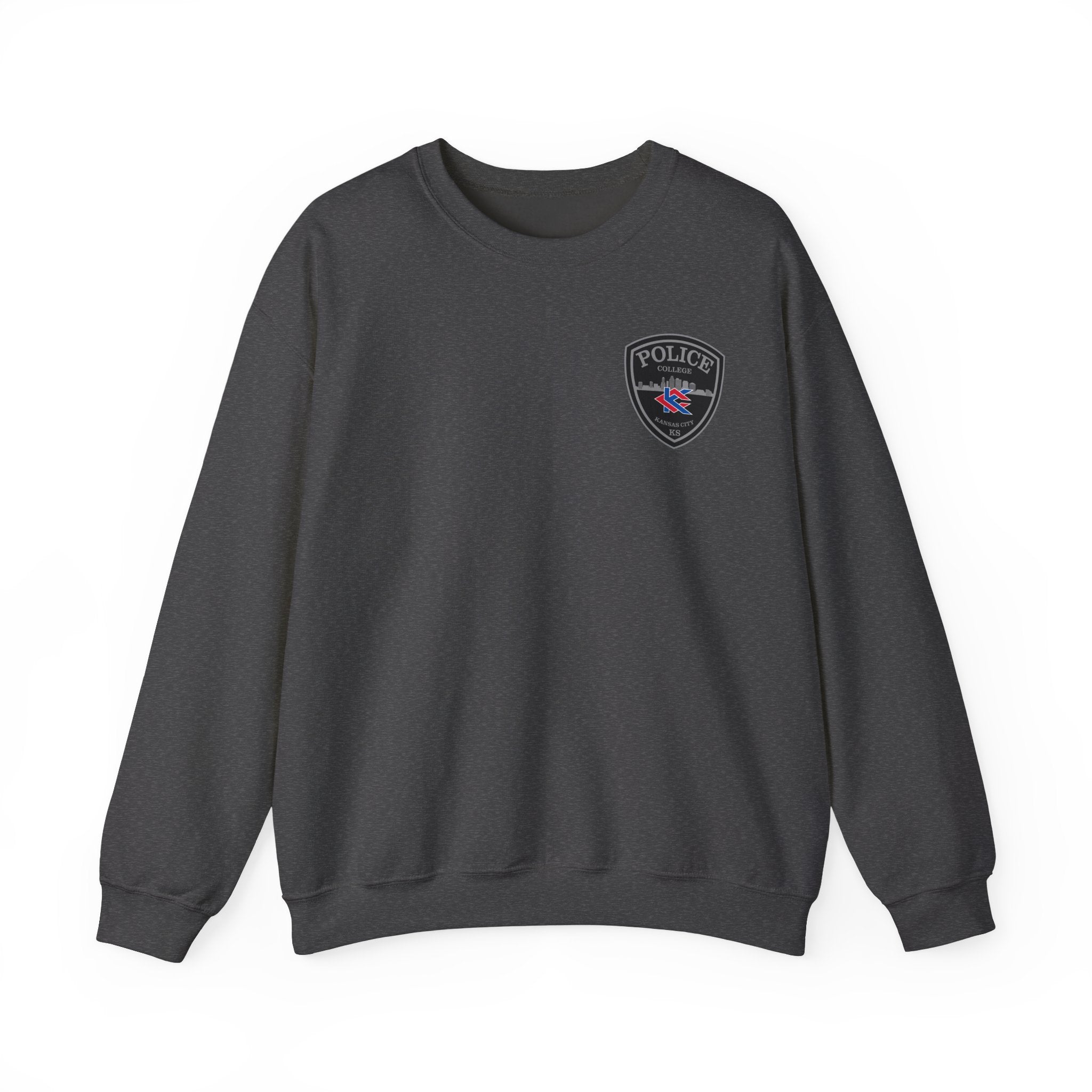 Kansas City College Police Patch Grey - Unisex Heavy Blend™ Crewneck Sweatshirt