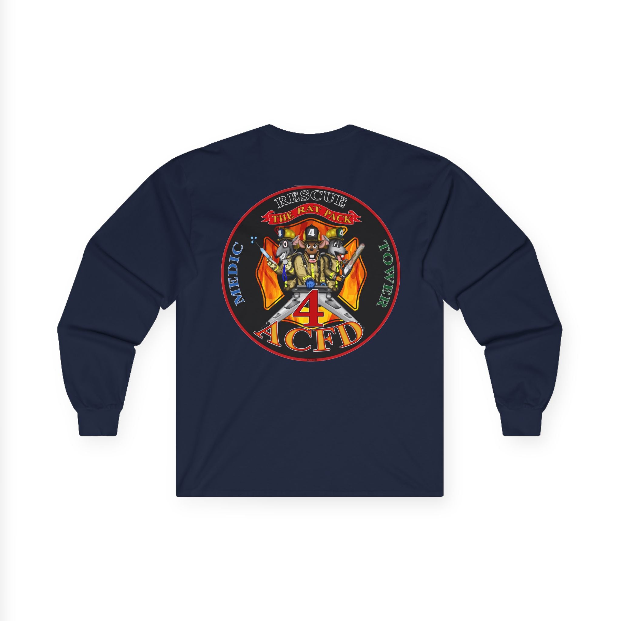 Old ACFD Rat Pack Rescue 4  Shirt  - Unisex Ultra Cotton Long Sleeve Tee