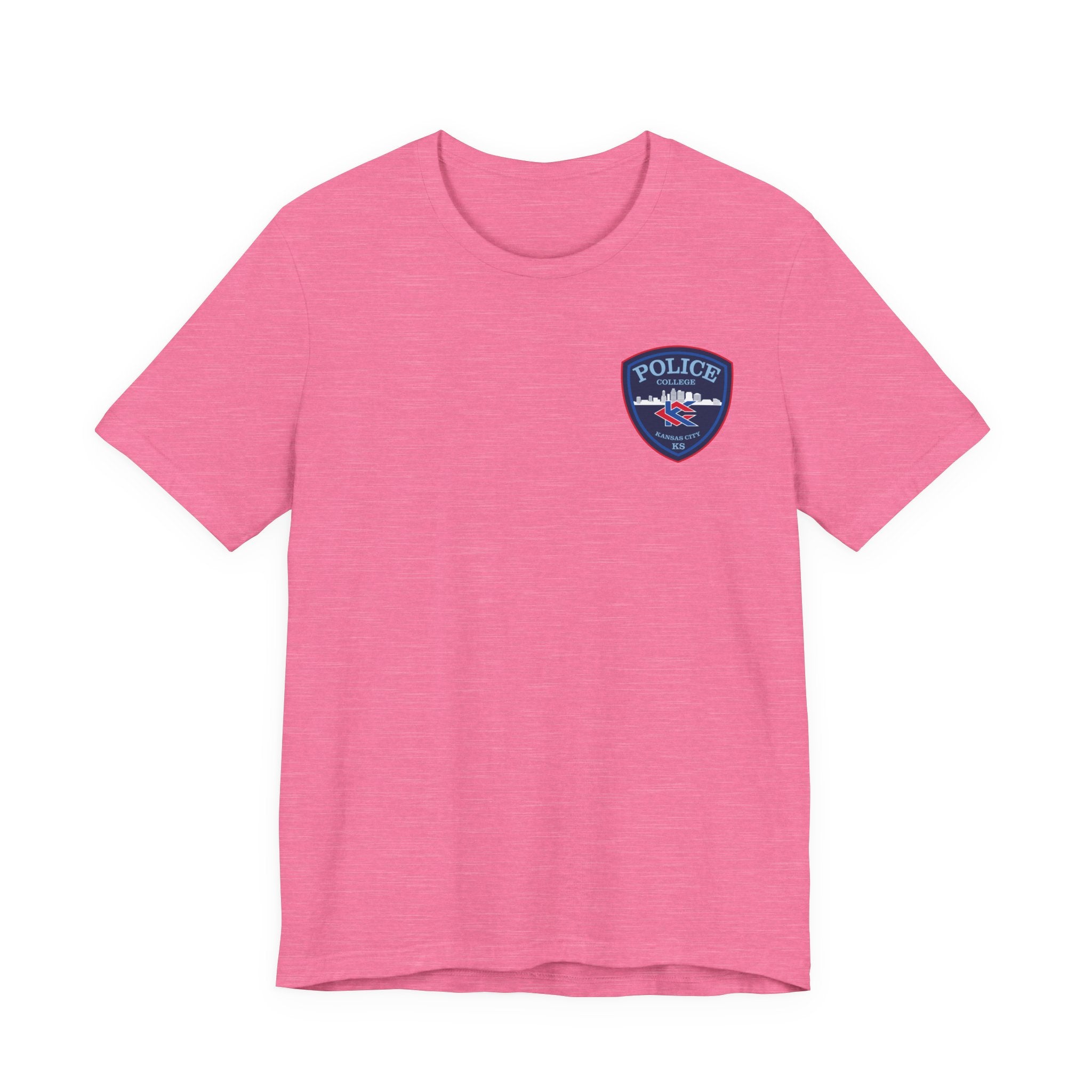 KCKCC Police Patch Color Blue Back - Unisex Jersey Short Sleeve Tee