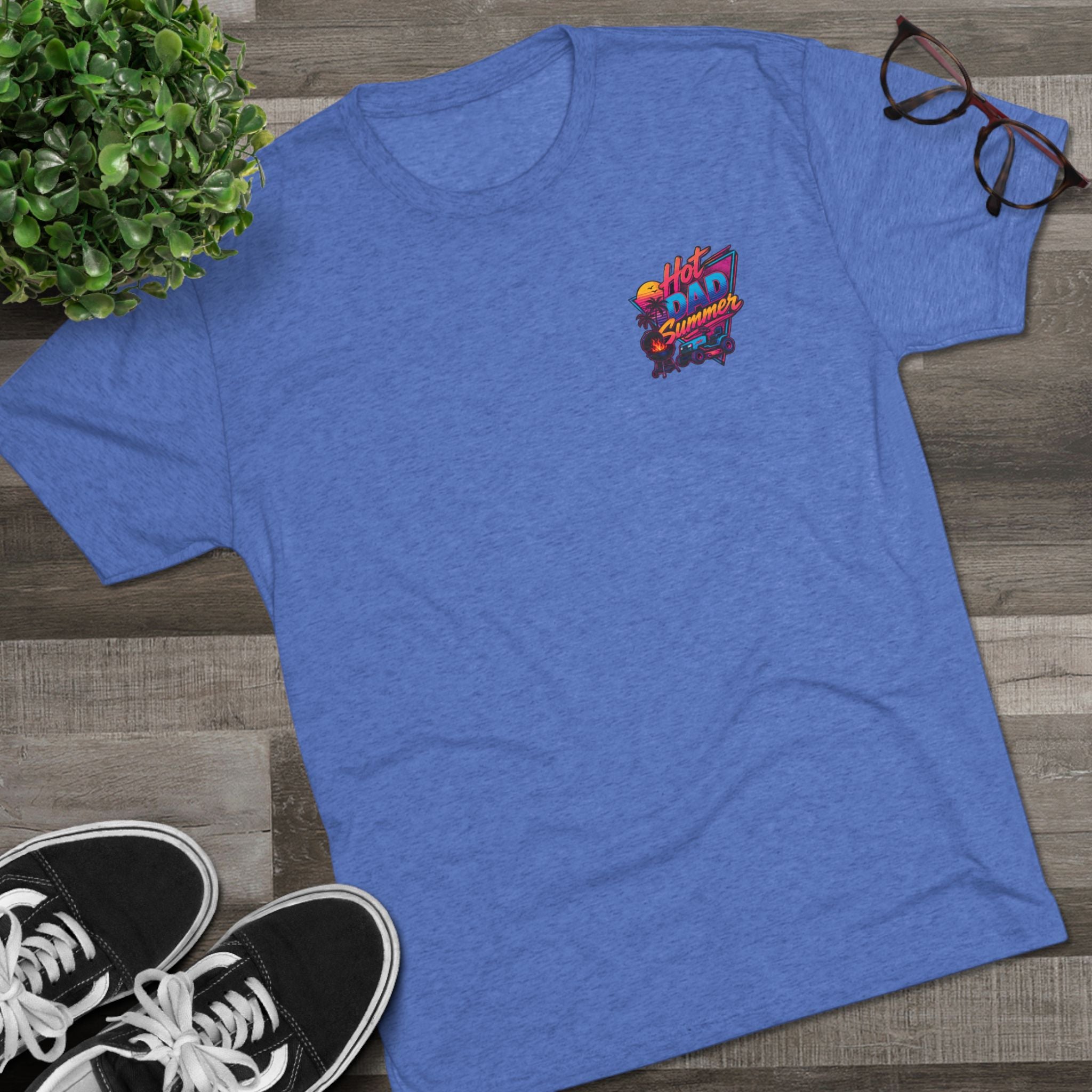 Hot Dad Summer Rock Shirt - NextLevel Tri-Blend Crew Tee